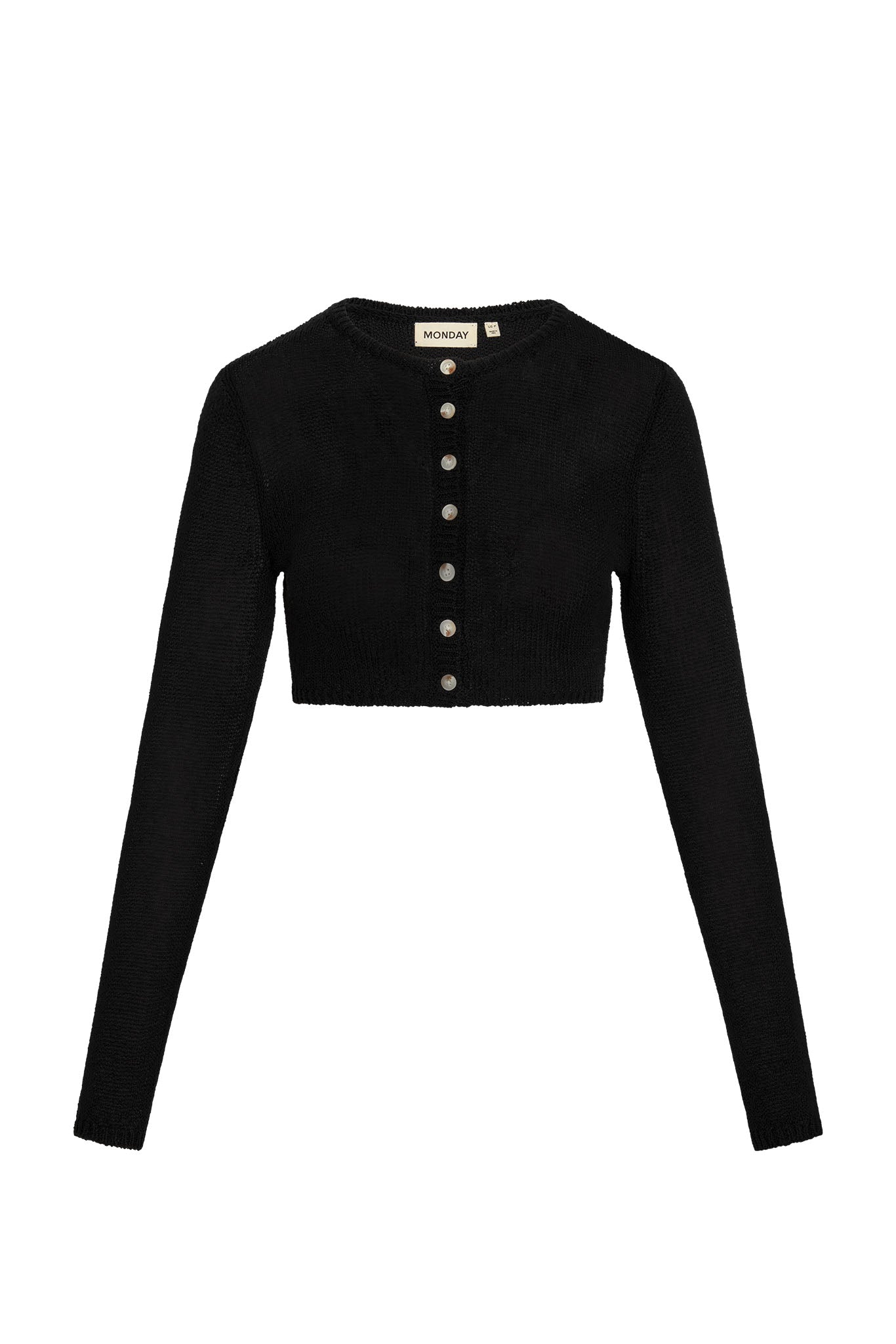 Genoa Cardigan - Black Open Jersey