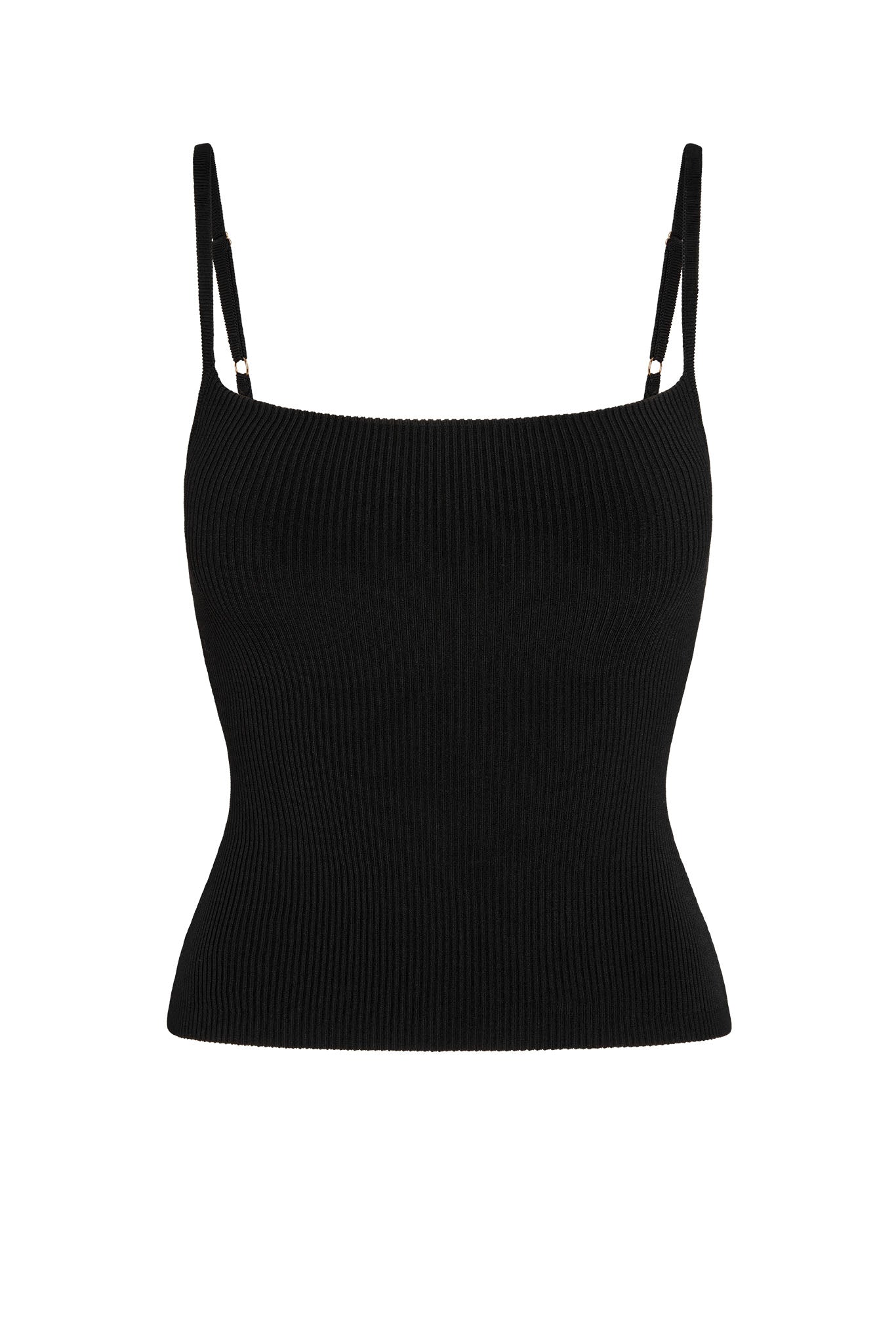 Provence Top - Black Knit Rib