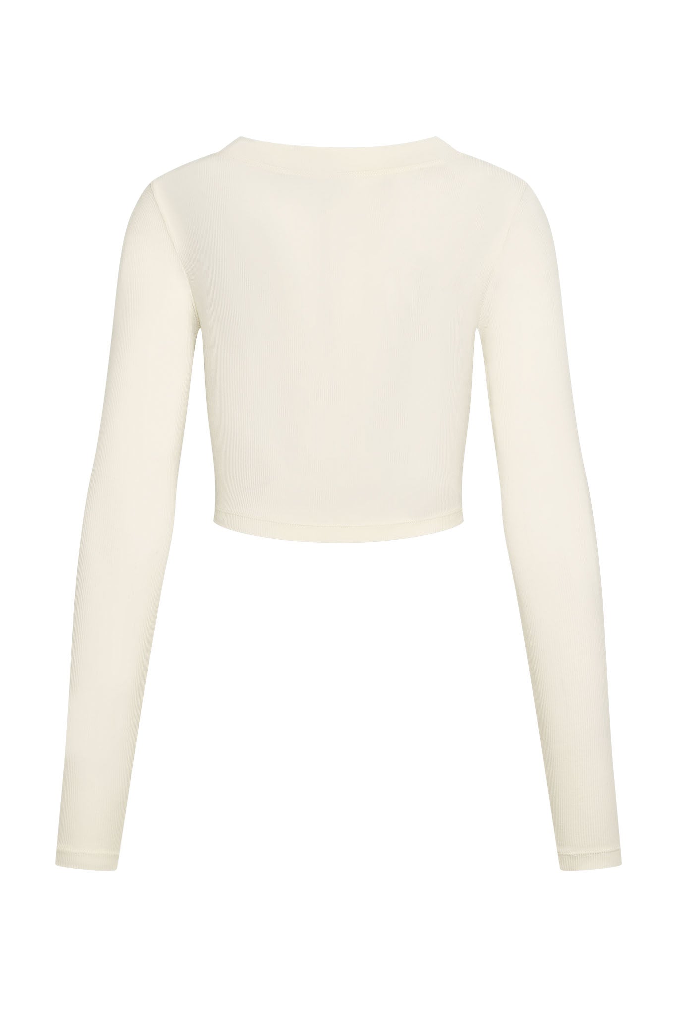 Alternative view of Hayworth Long Sleeve   Ivory Lightweight Rib