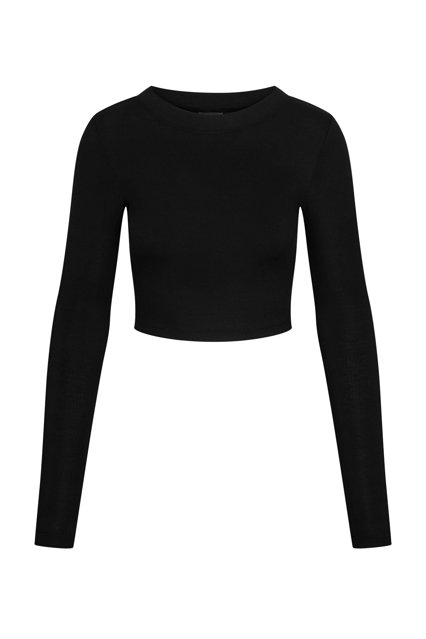 Hayworth Long Sleeve Black Lightweight Rib