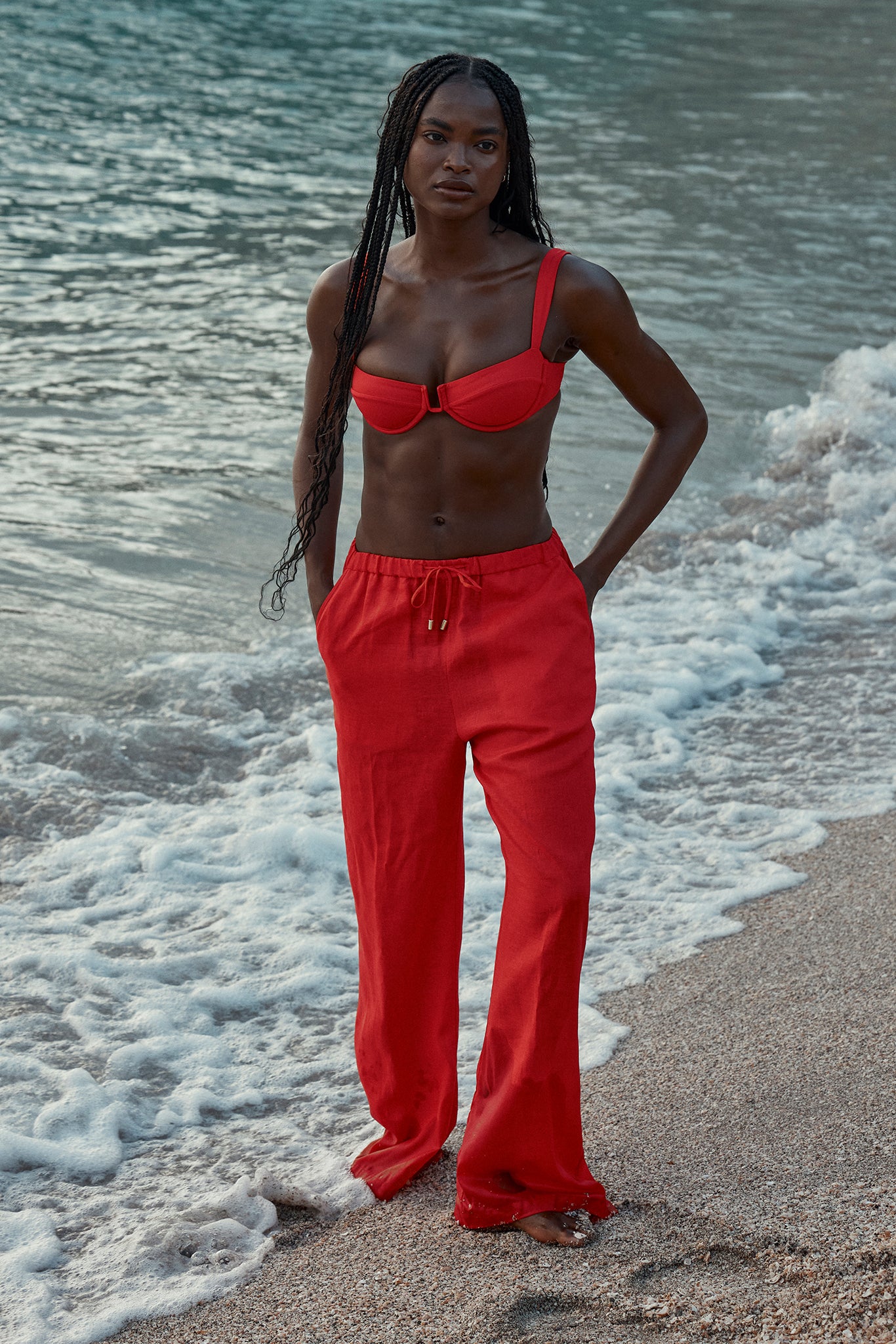 Alternative view of Cala Roja Top - Chili Pepper