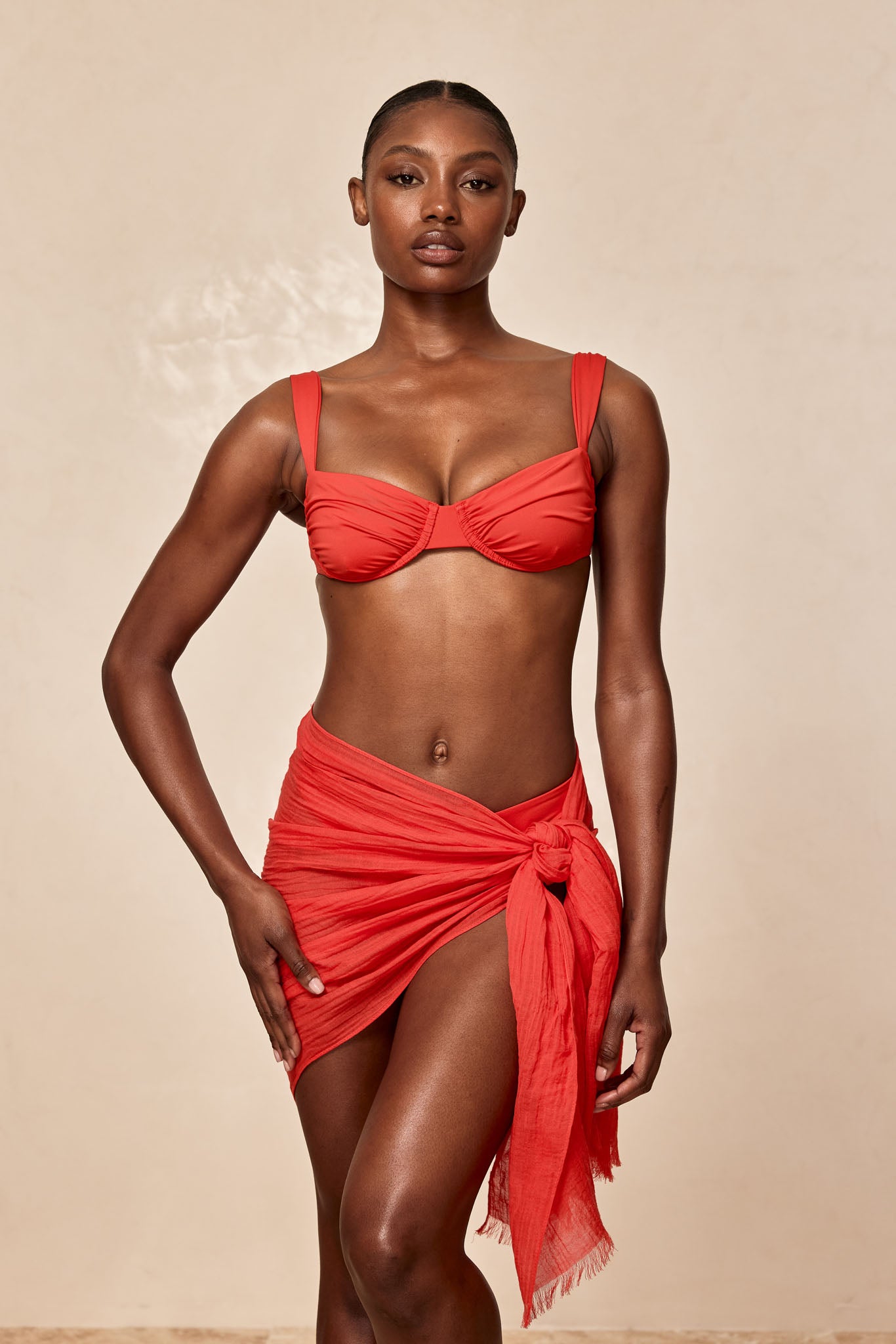Mykonos Sarong - Chili Pepper Crinkle - Image 3