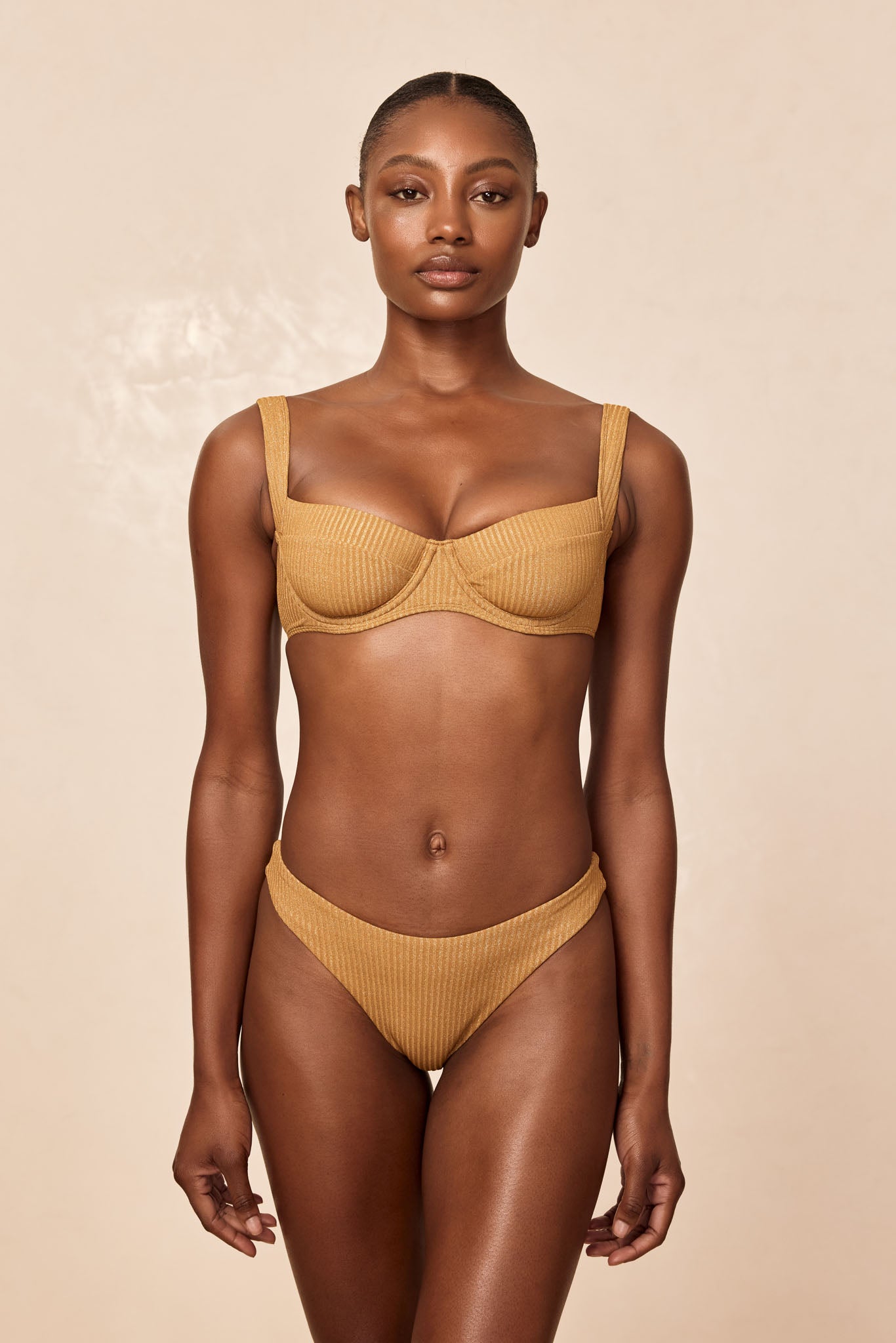 Sorrento Top - Antique Gold Lurex Rib - Image 3