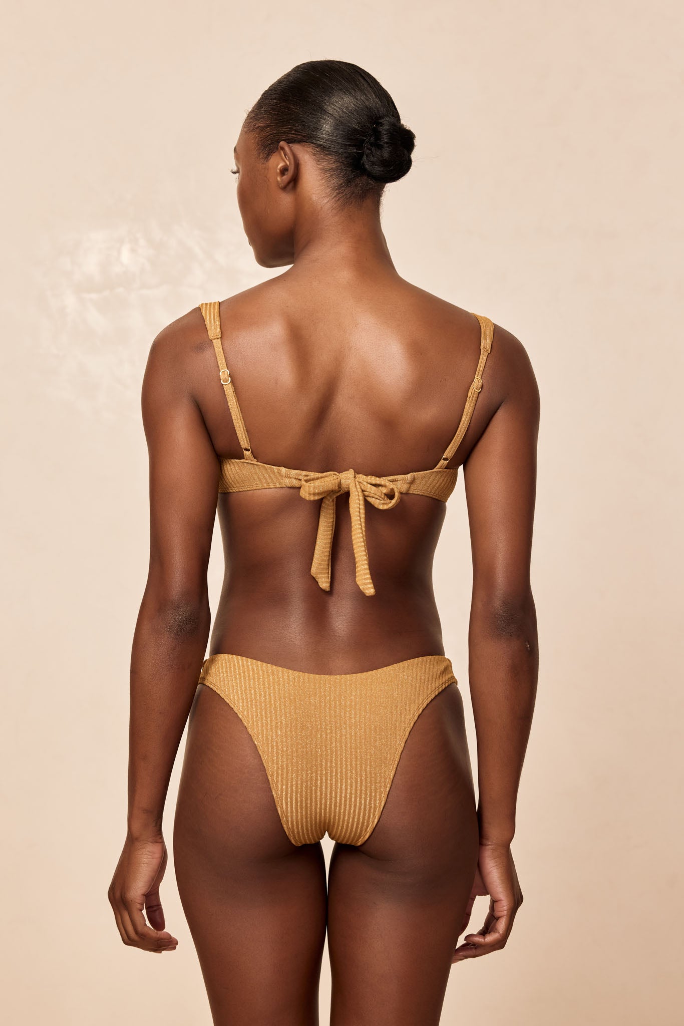 Sorrento Top - Antique Gold Lurex Rib - Image 4