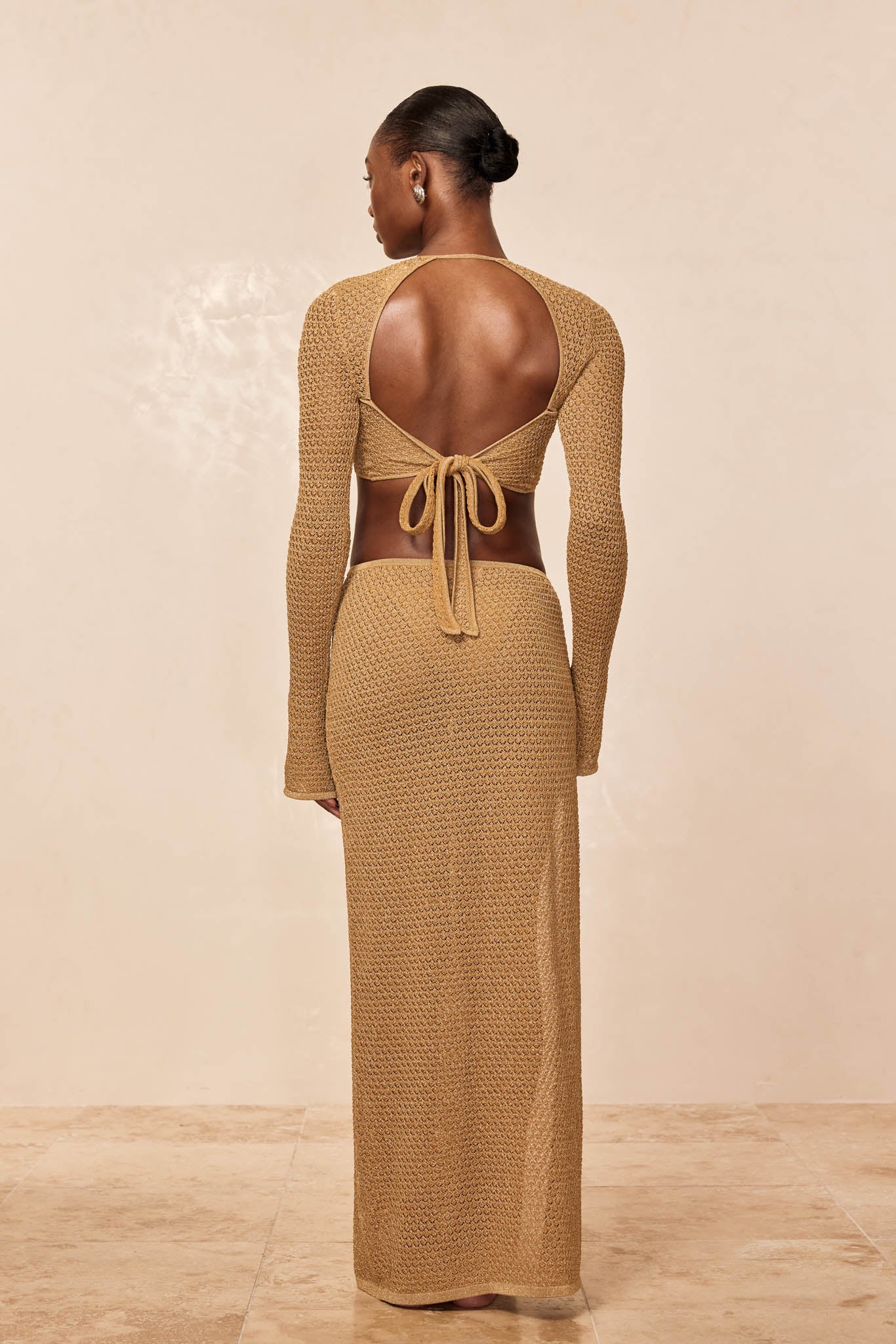 Palermo Skirt - Antique Gold Lace Crochet - Image 5