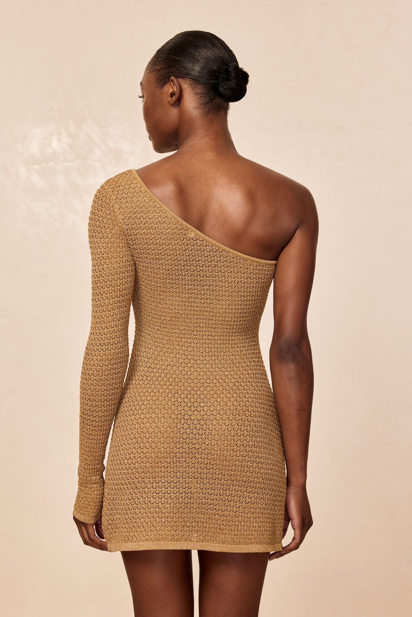 Palermo Mini Dress - Antique Gold Lace Crochet - Image 7