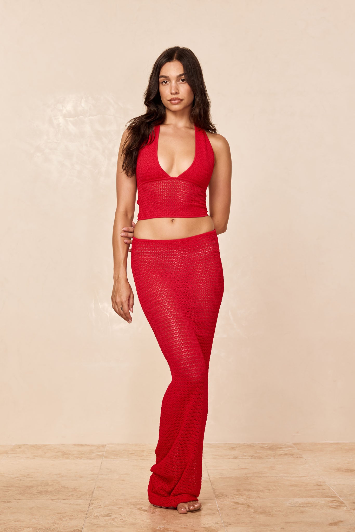 Toulon Top Lined - Chili Pepper Lace Crochet - Image 4