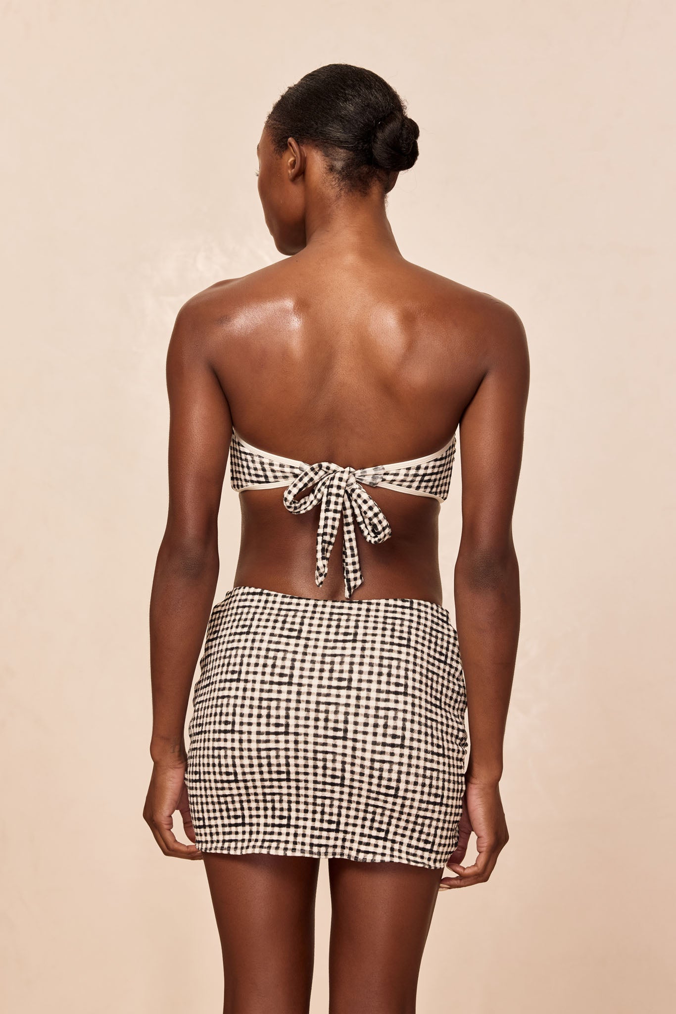 Jamaica Sarong - Black Gingham - Image 5