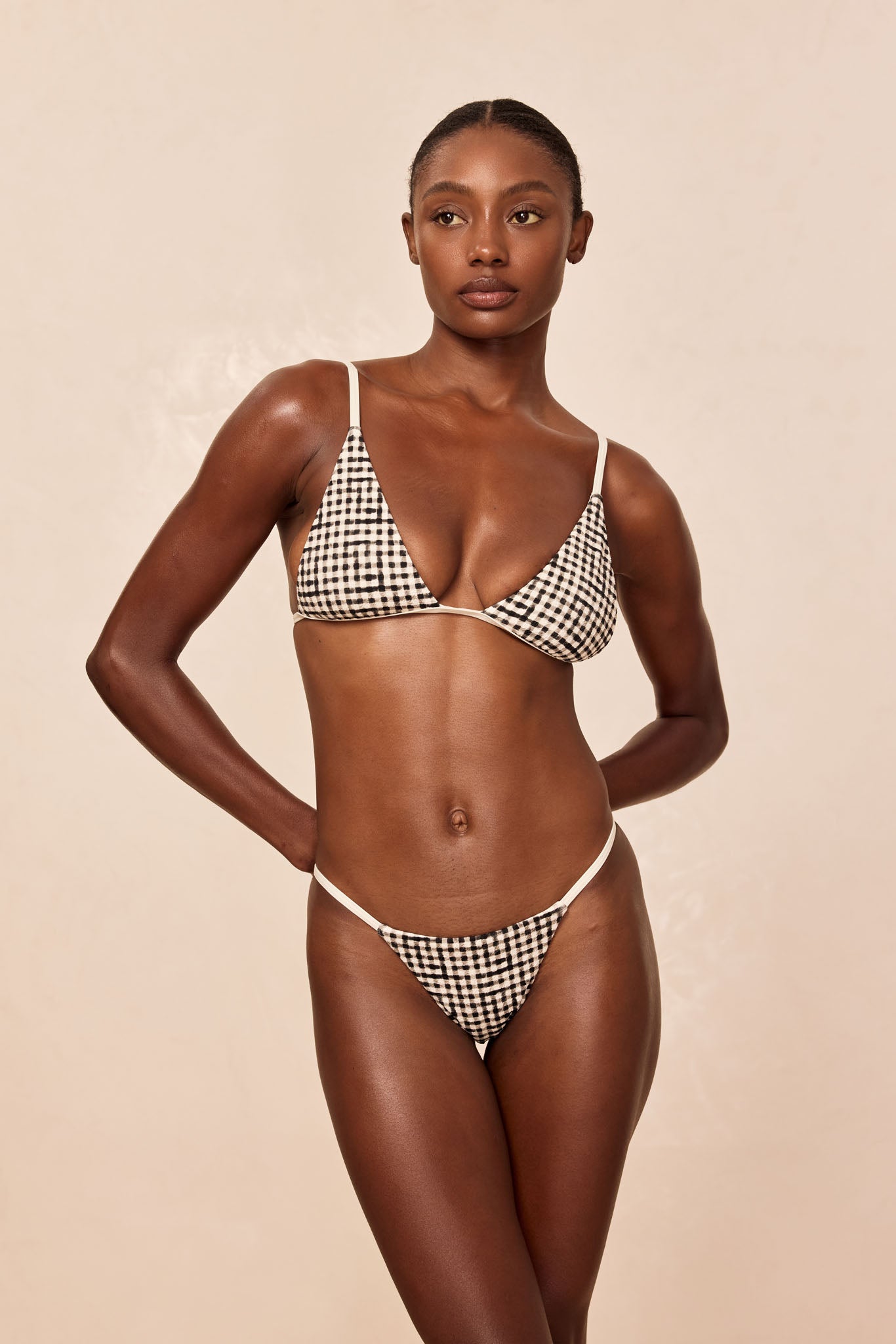 Alternative view of Barbados Bottom - Black Gingham