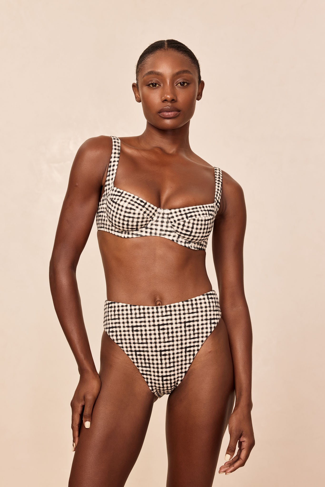 Formentera Bottom - Black Gingham - Image 3