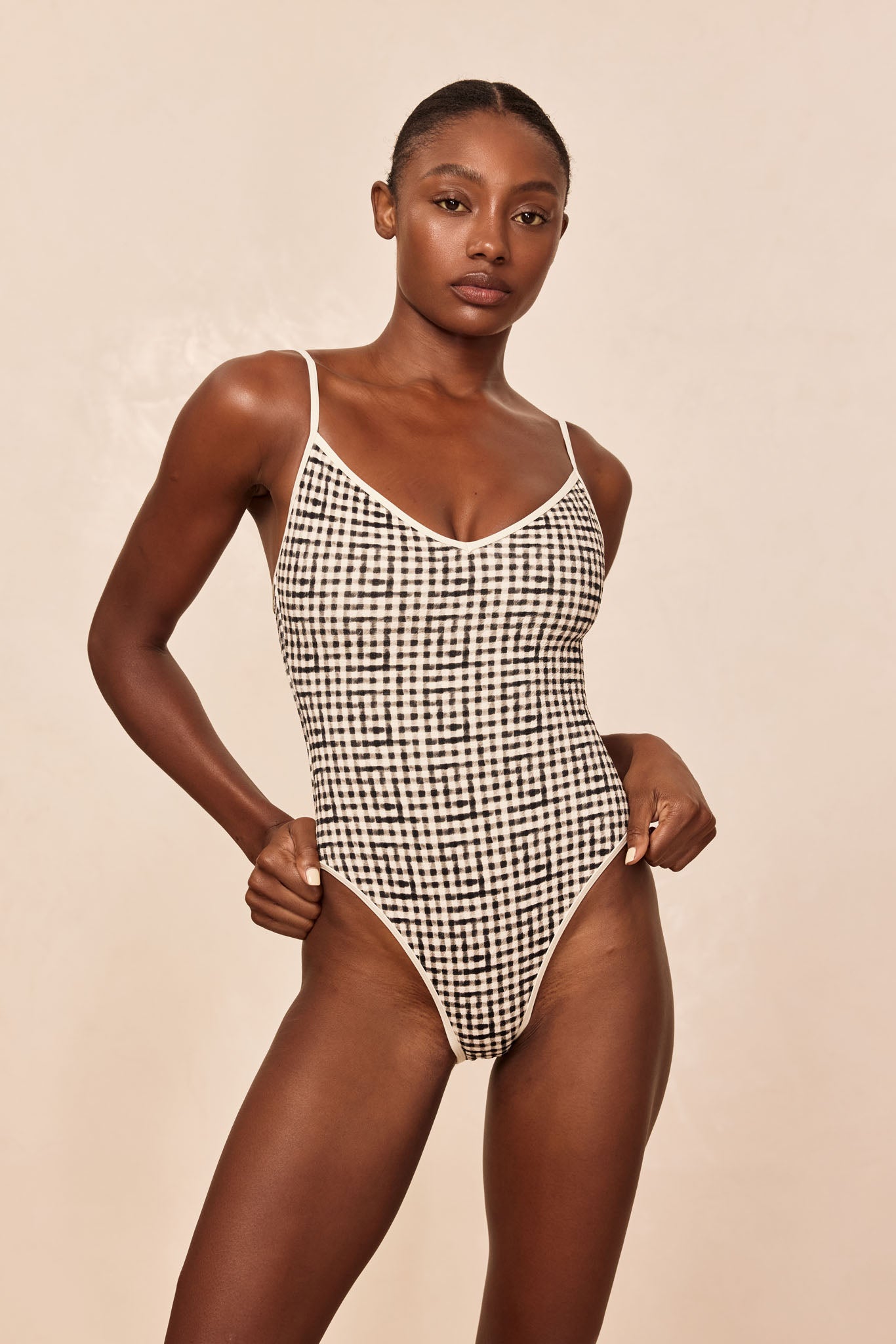Ravello One Piece - Black Gingham - Image 3