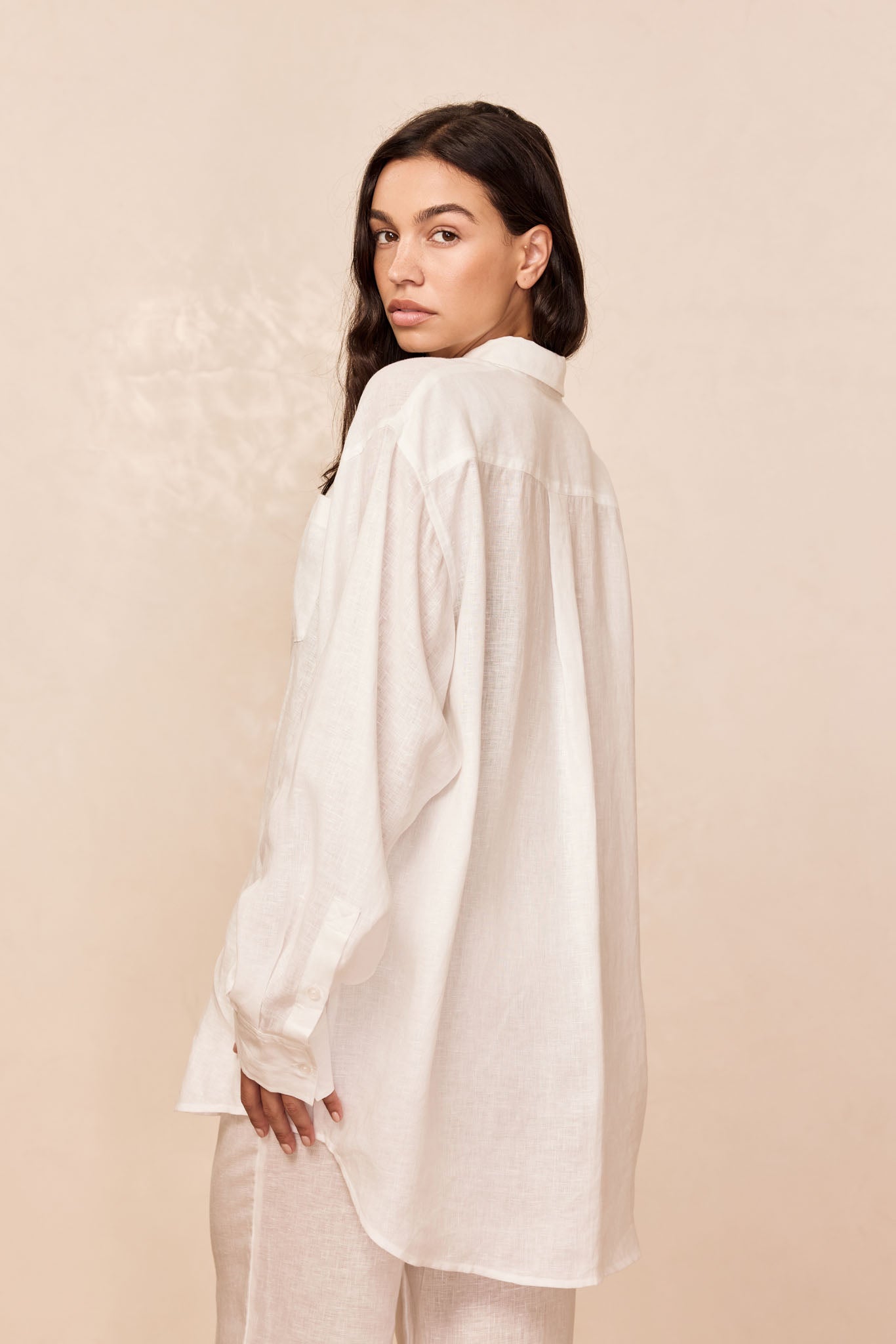 La Jolla Linen Shirt - White Linen - Image 7