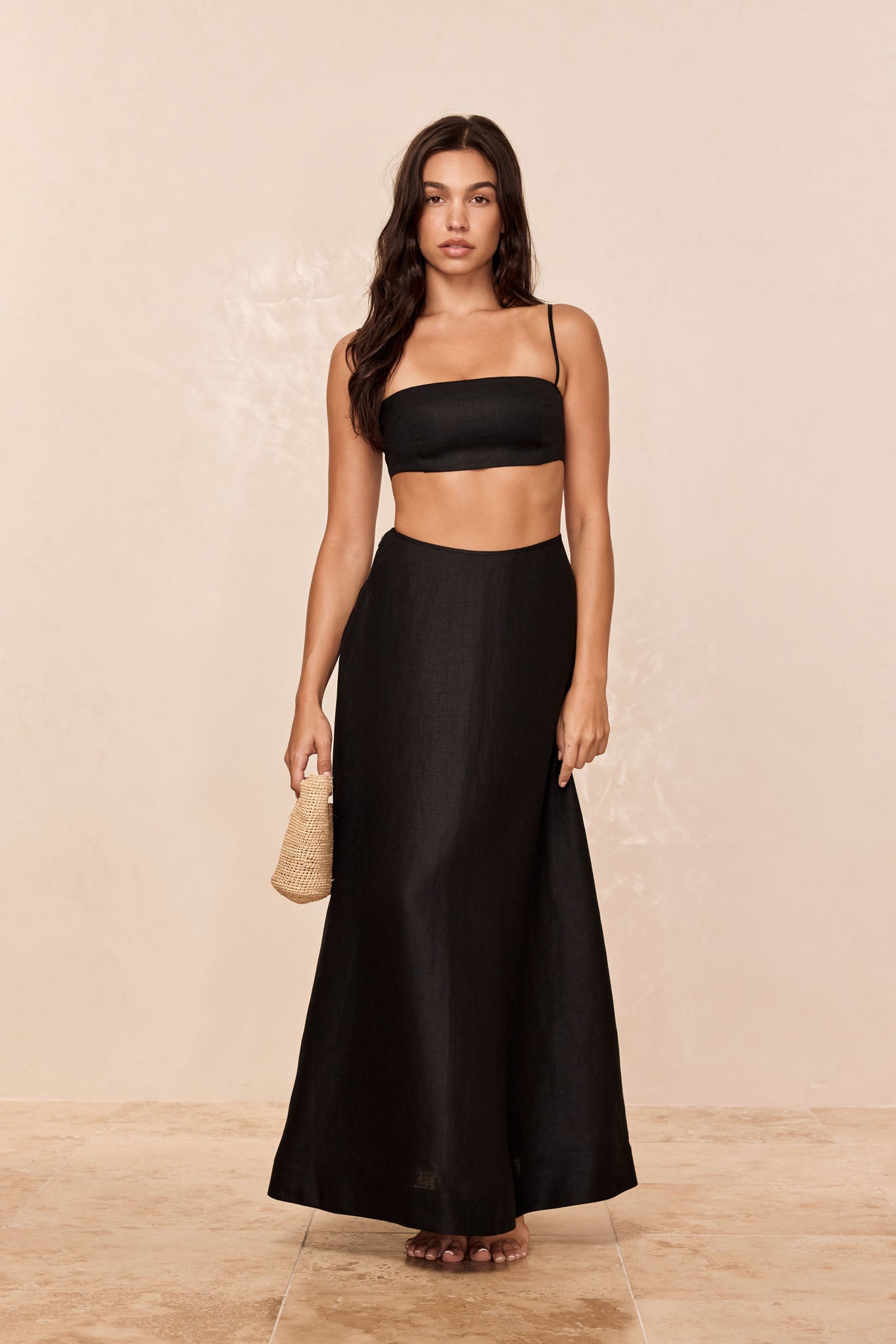 San Diego Skirt - Black Linen - Image 5