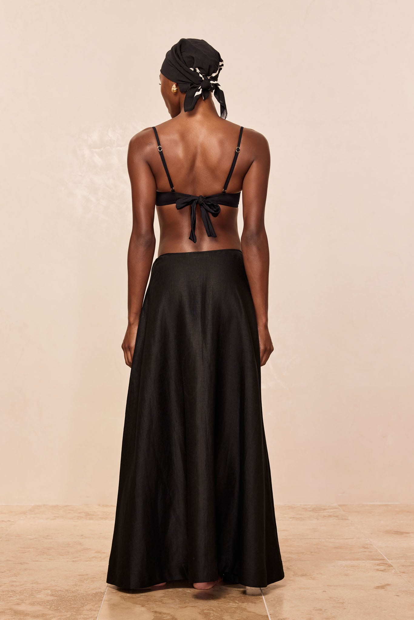 San Diego Skirt - Black Linen - Image 4