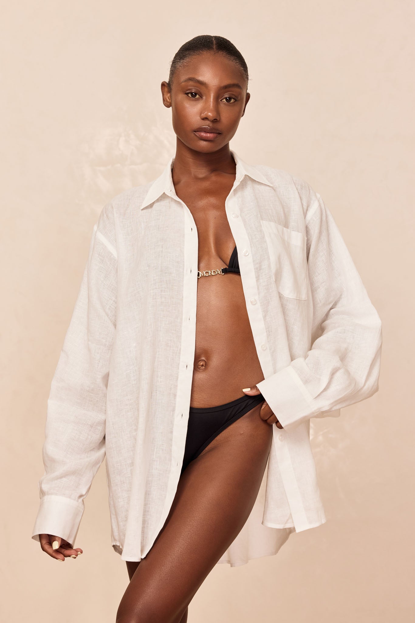 La Jolla Linen Shirt - White Linen - Image 5