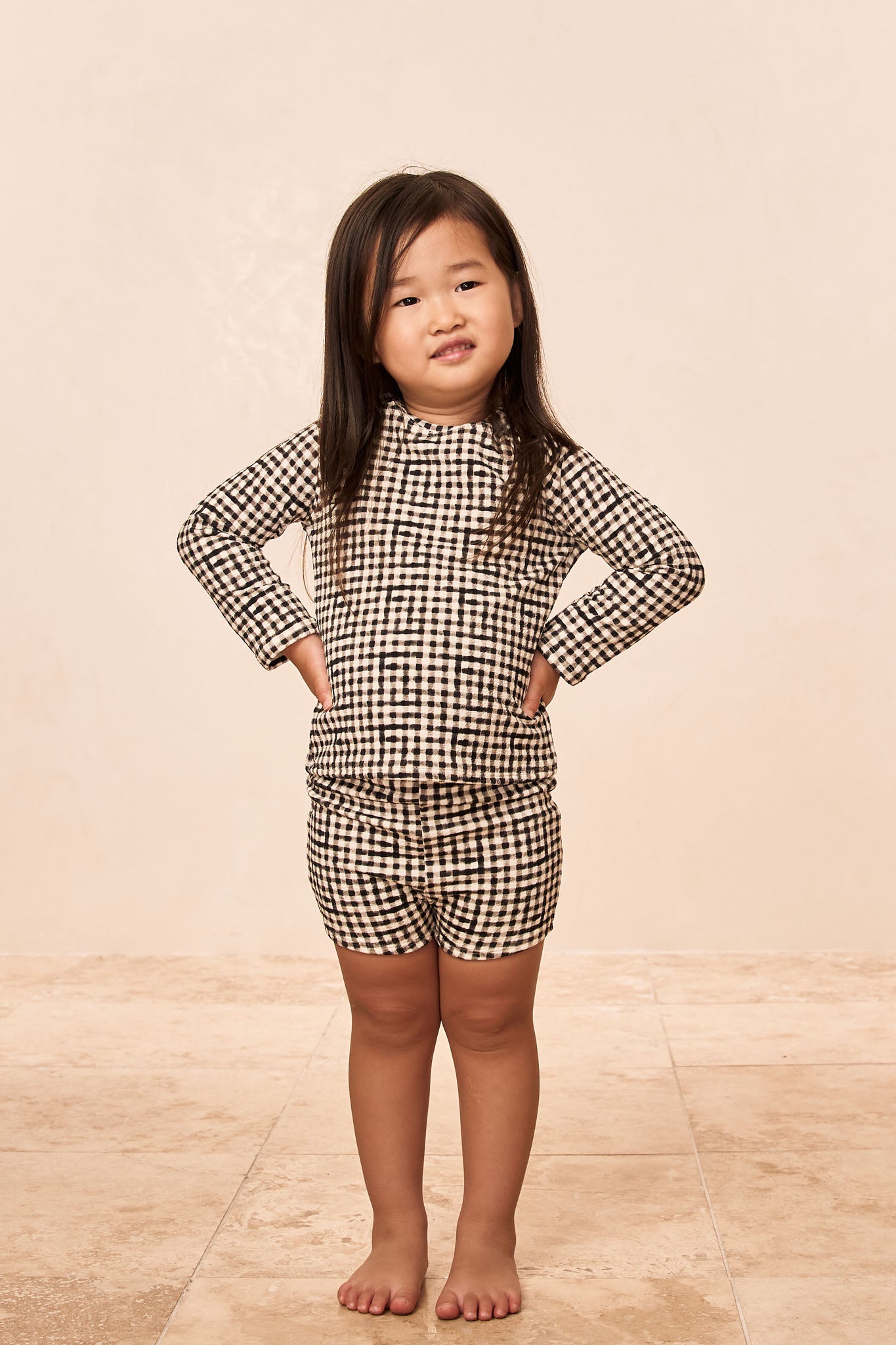 Alternative view of Santa Cruz Short Kids - Black Gingham