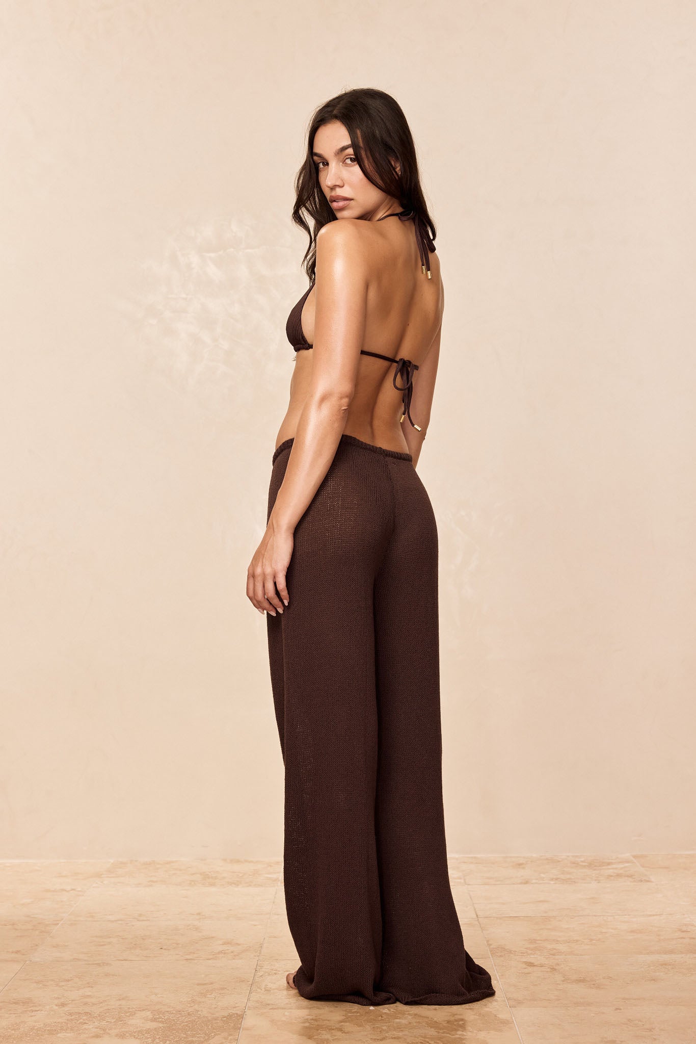 Belize Pant Open Knit - Espresso - Image 3