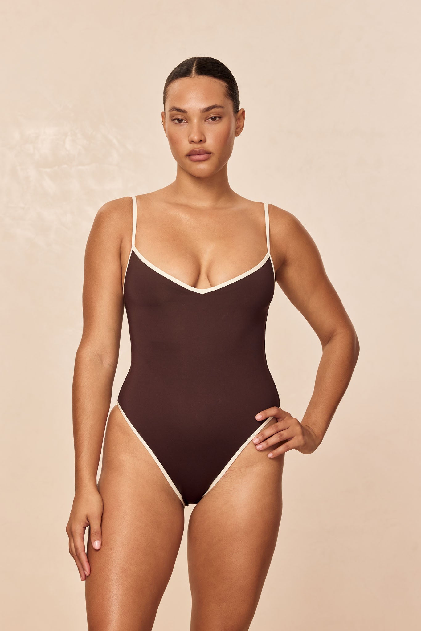 Ravello One Piece - Espresso/Ivory - Image 3