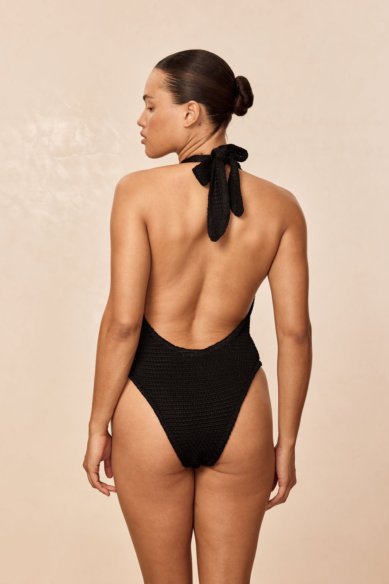 Black Shiny Treble Knit / P - Image 4