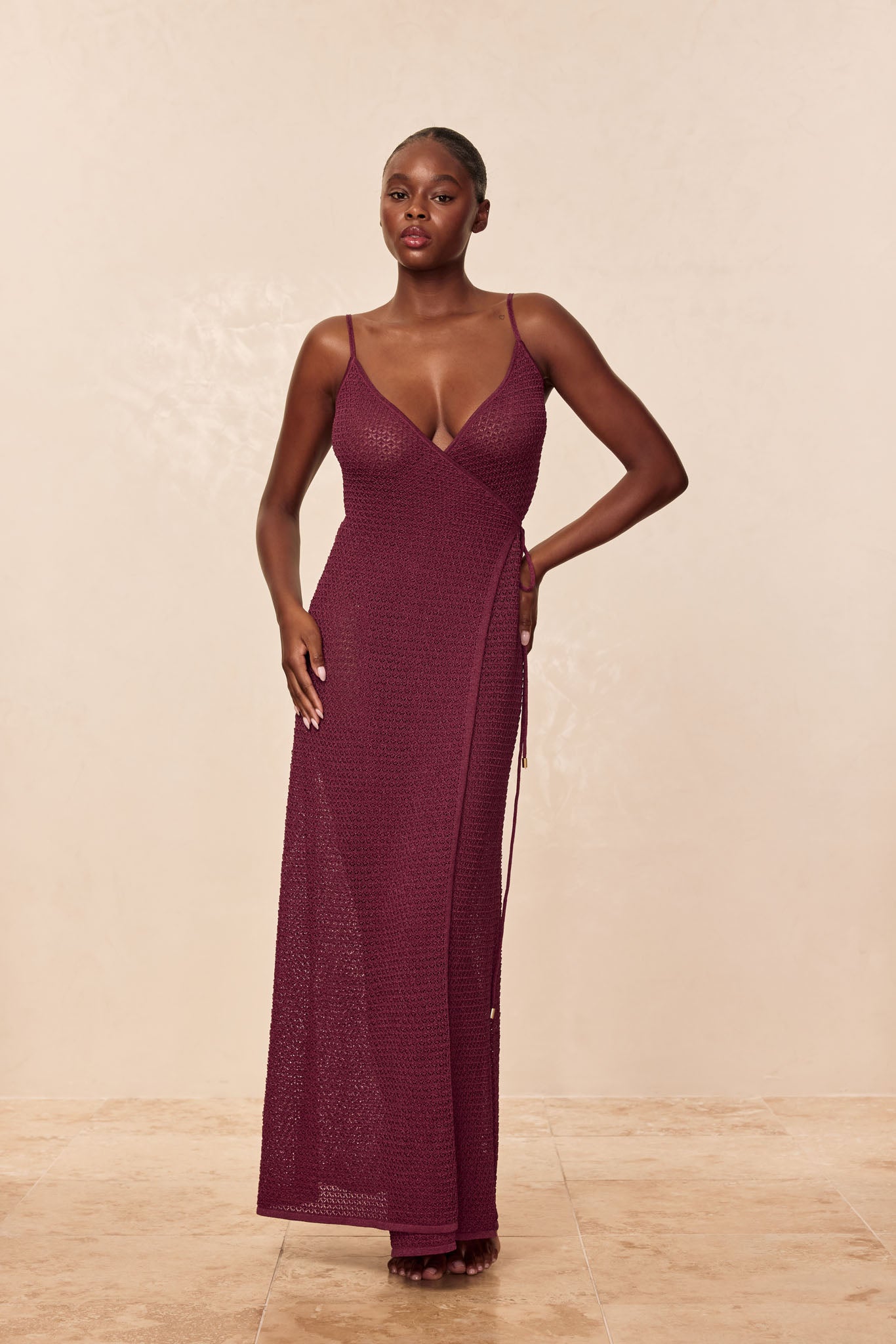 Levanzo Dress - Fig Lurex Lace Crochet - Image 6