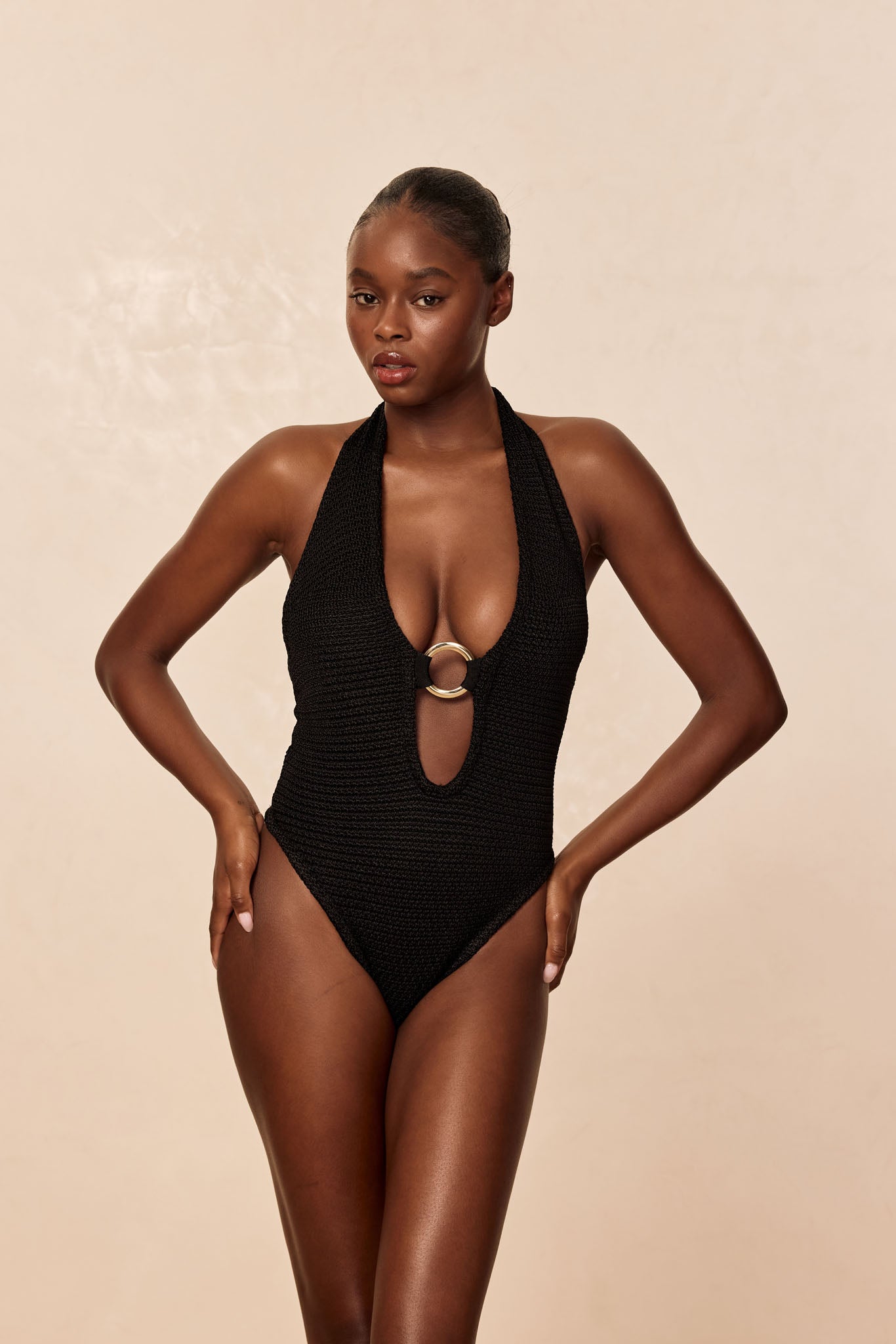 Black Shiny Treble Knit / P - Image 6