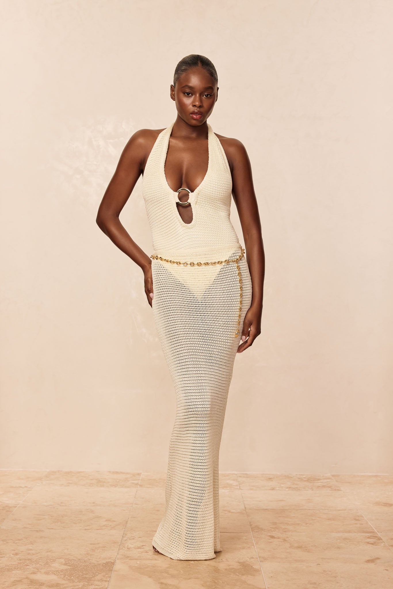 Ivory Shiny Treble Knit / P - Image 4