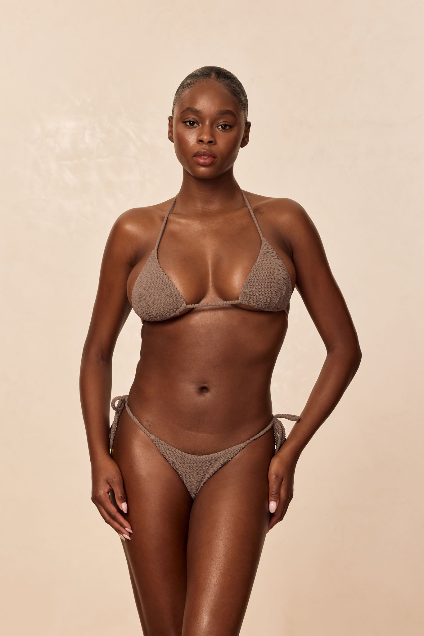 Alternative view of Taormina Top - Stone Crinkle