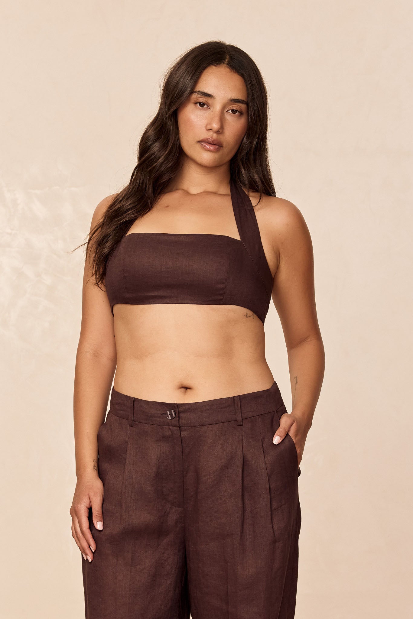Montserrat Top - Espresso Linen - Image 6