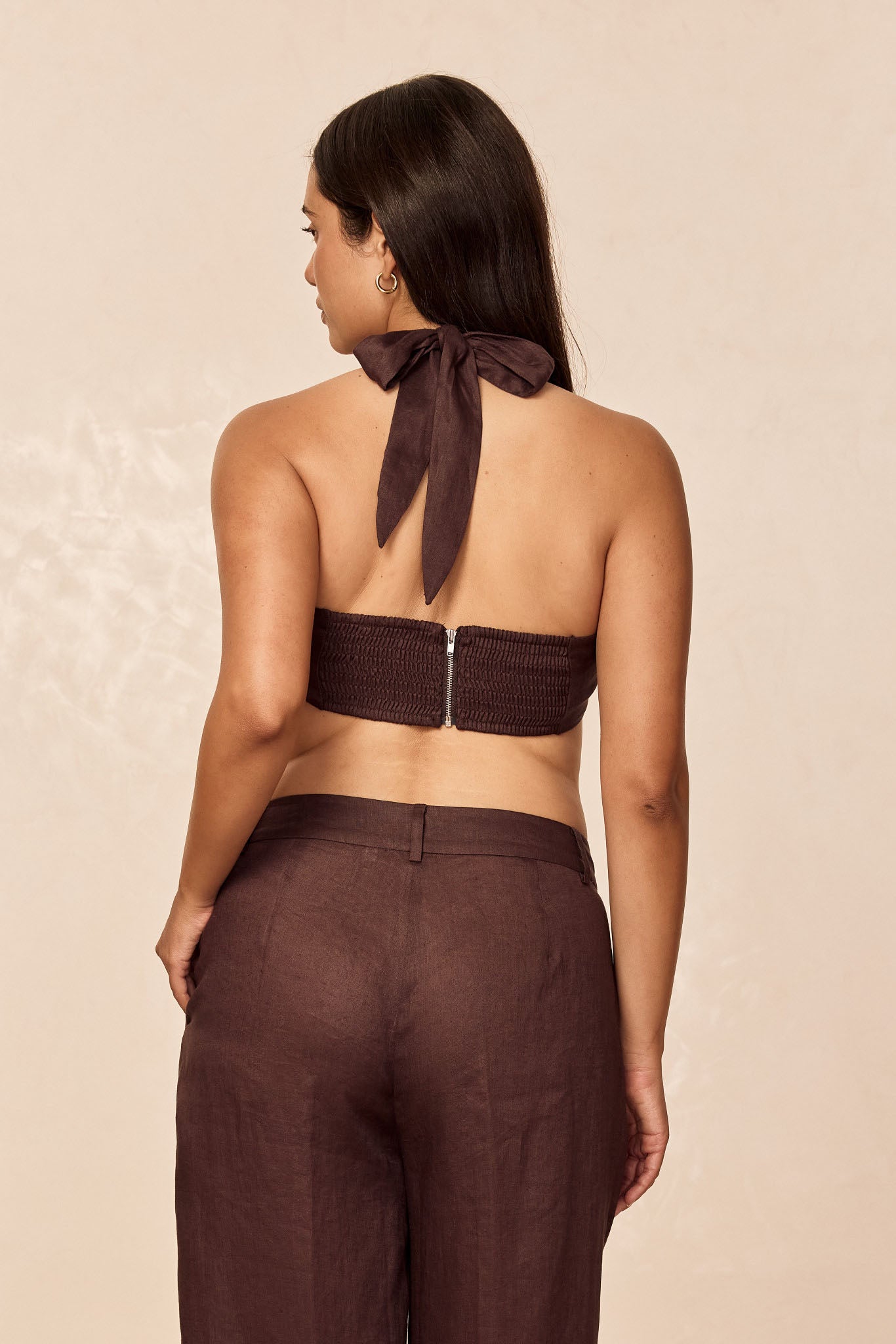 Montserrat Top - Espresso Linen - Image 7