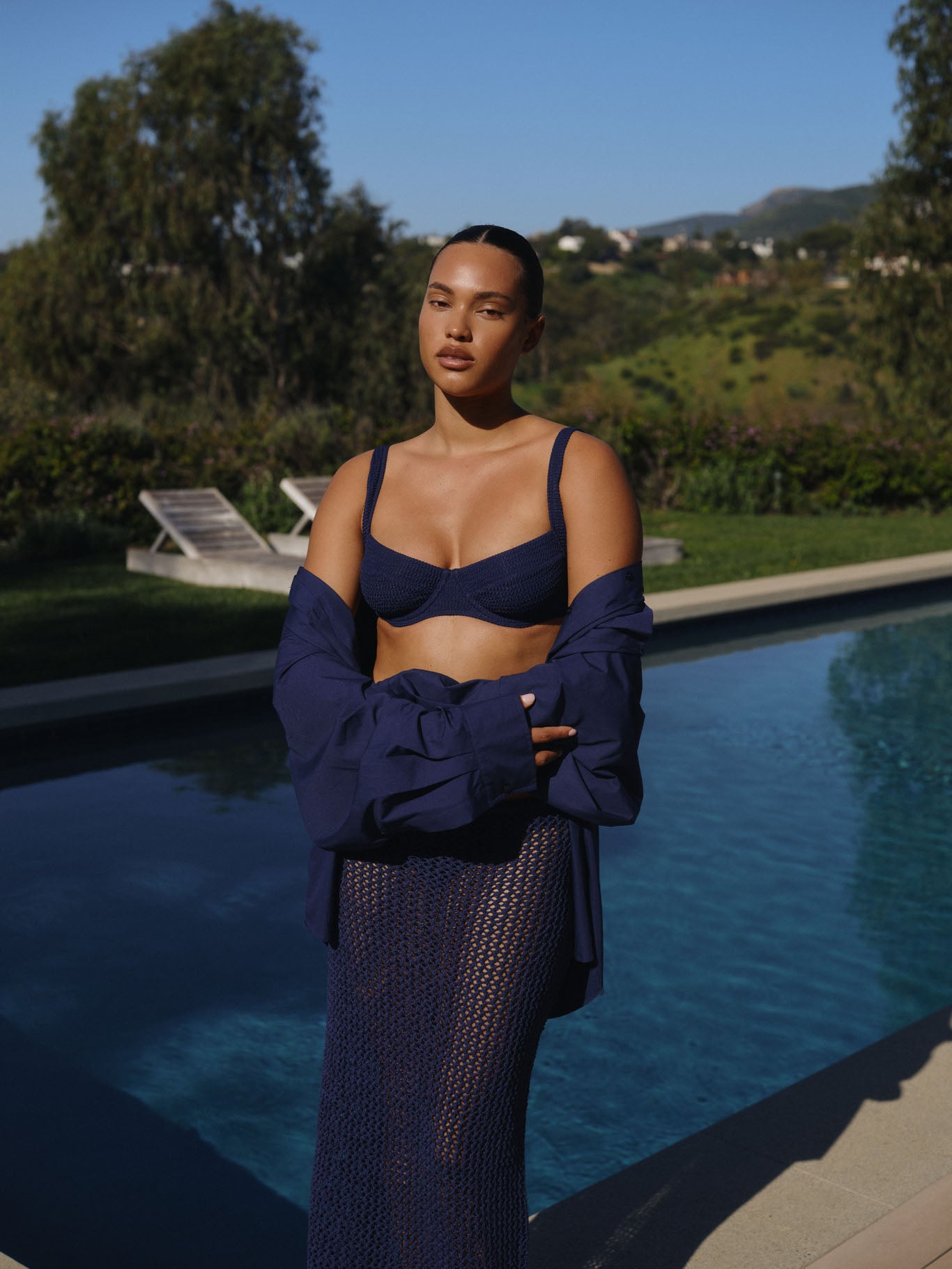 Alternative view of Sorrento Top - Midnight Crinkle