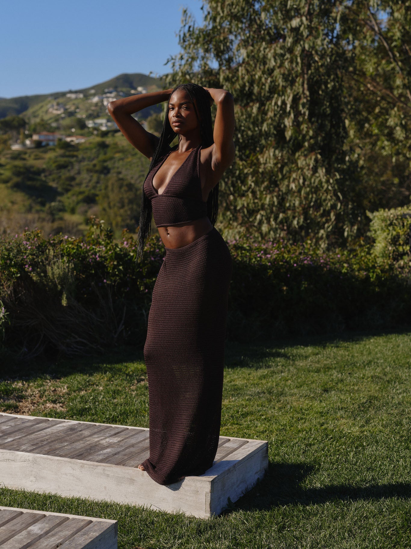 Alternative view of Fontelina Skirt - Espresso Treble Knit