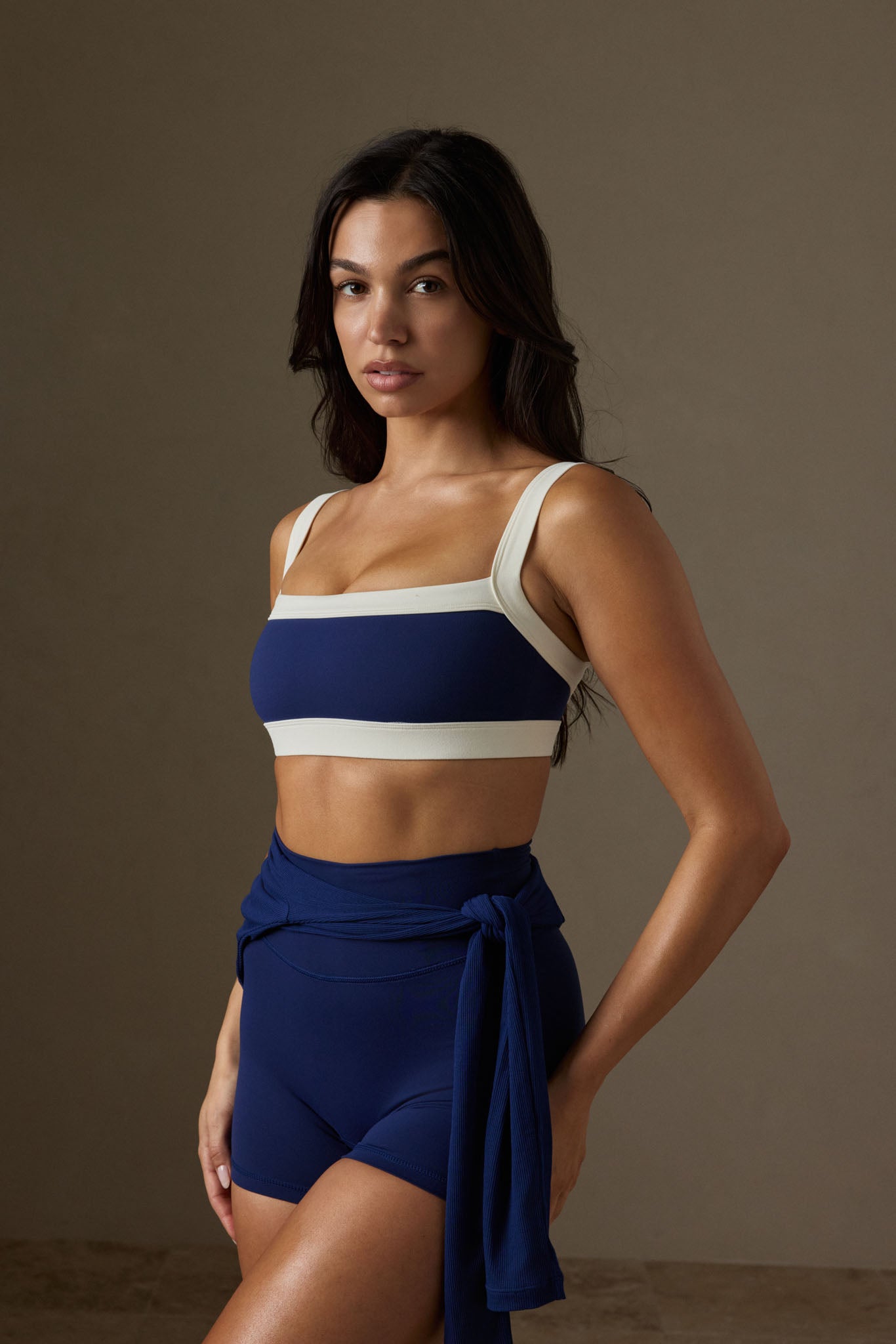 Alternative view of Outpost Bra   Midnight/Ivory Jersey