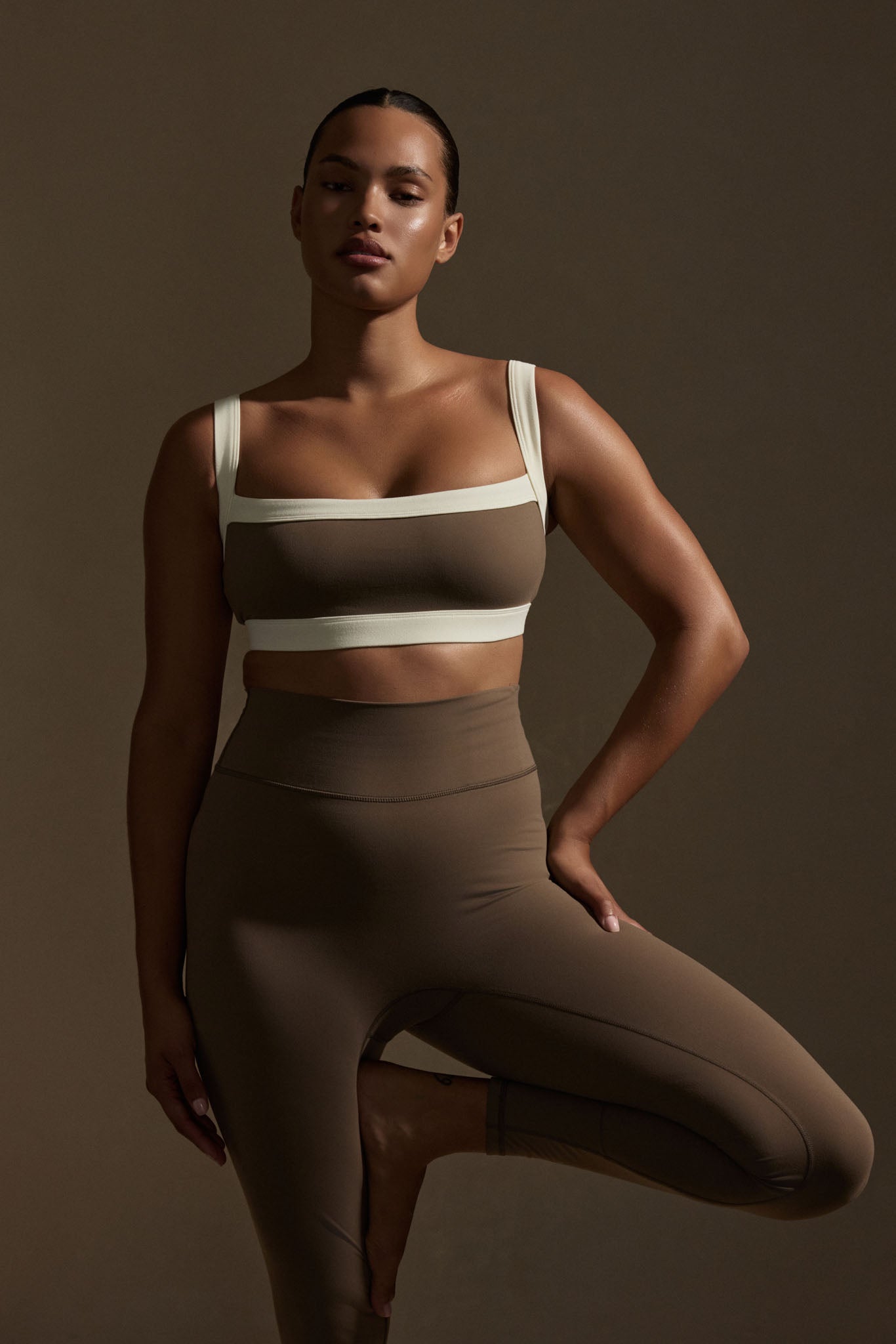 Alternative view of Outpost Bra   Stone/Ivory Jersey