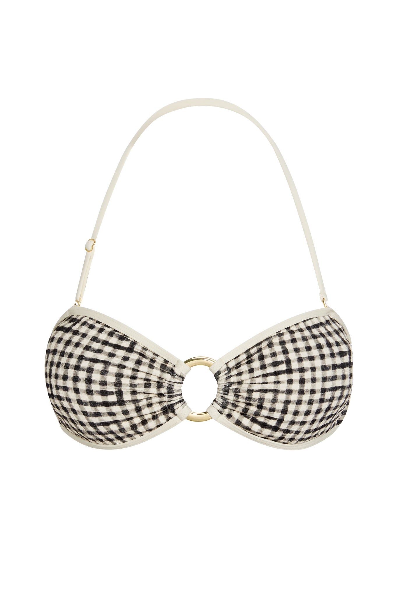 Costa Rica Top Colorblock - Black Gingham