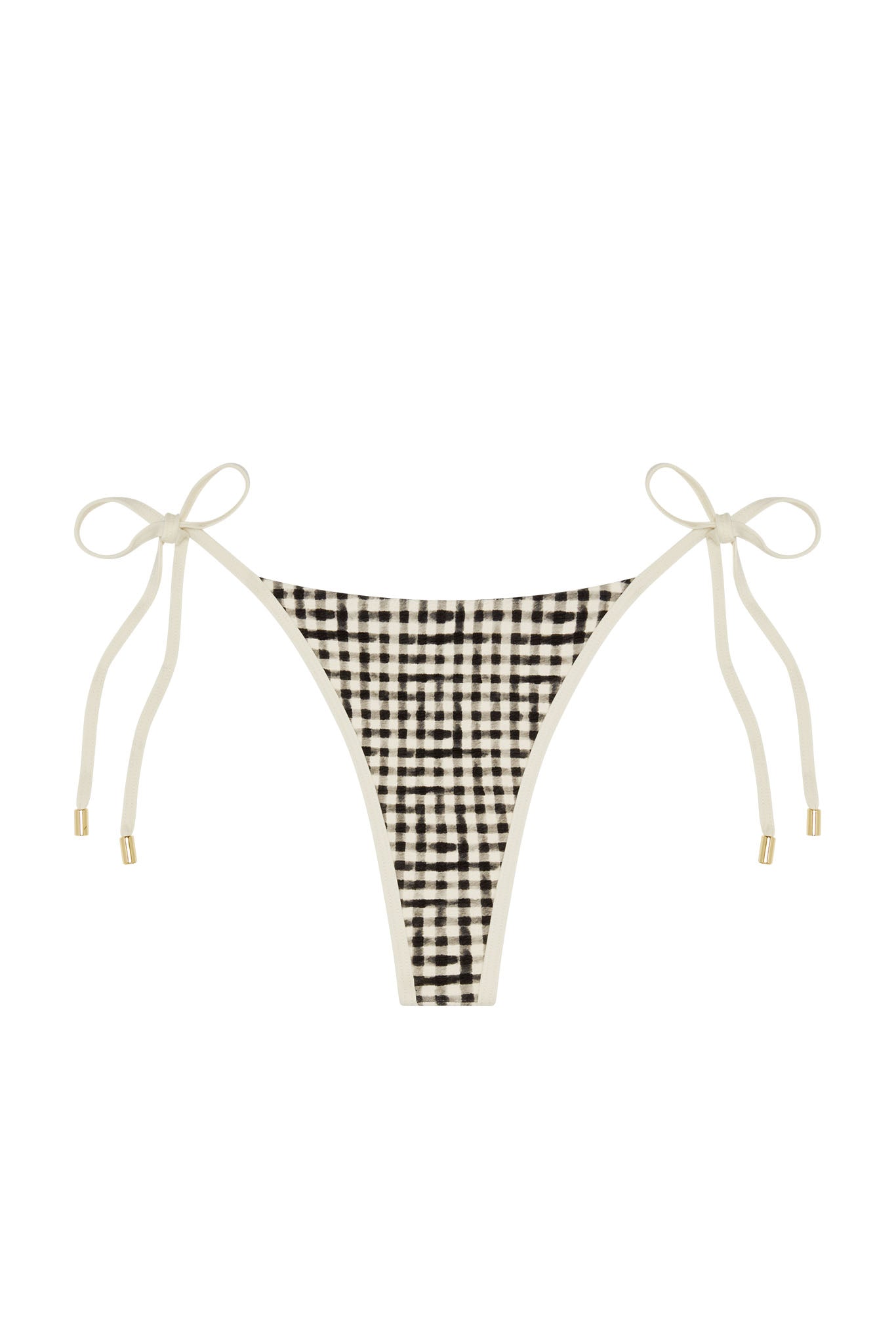 Palma Thong Colorblock - Black Gingham
