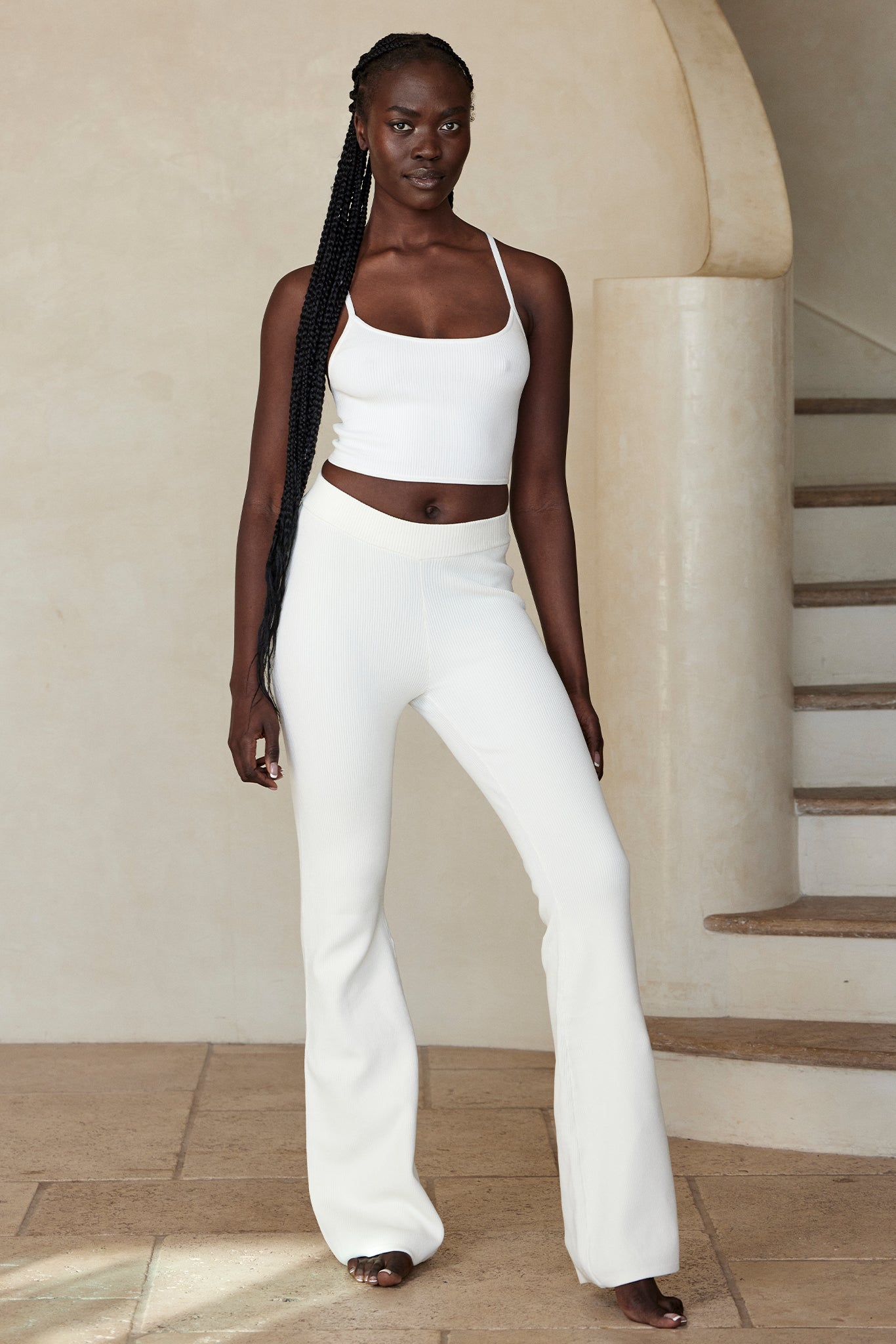 Alternative view of Beverly Hills Knitwear Top - White Rib