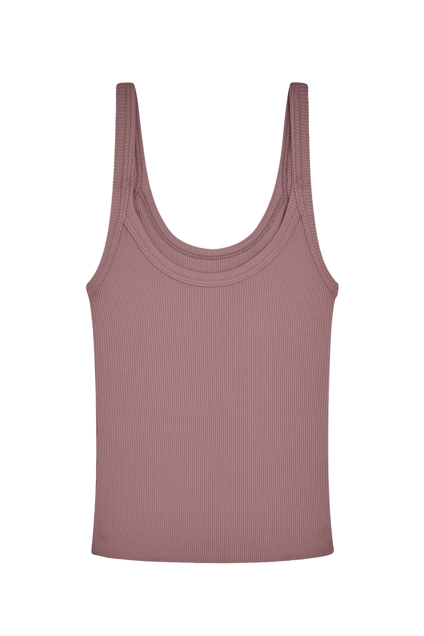 Devin Tank   Mauve Thin Rib