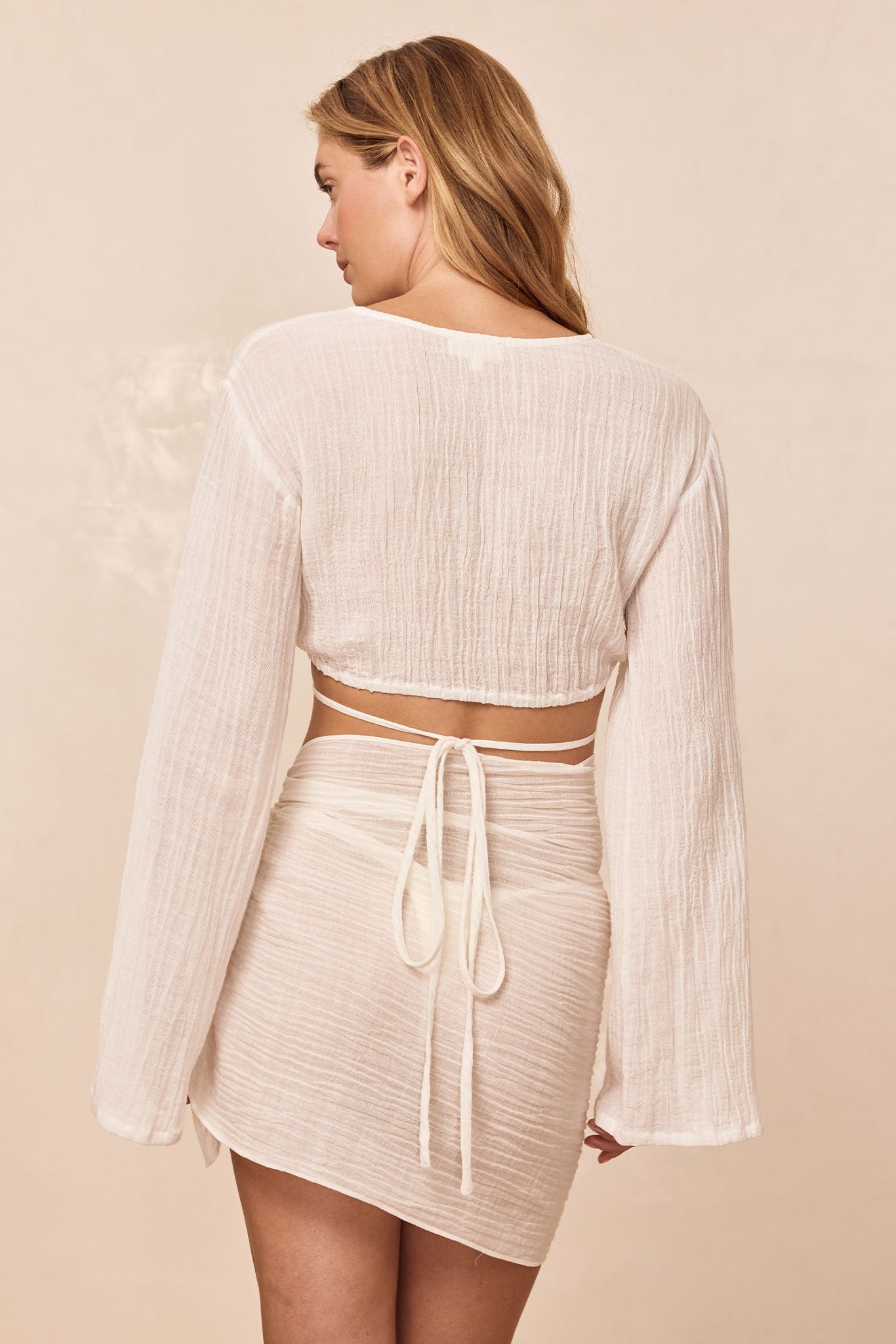 Azores Top - Ivory Crinkle Linen - Image 5