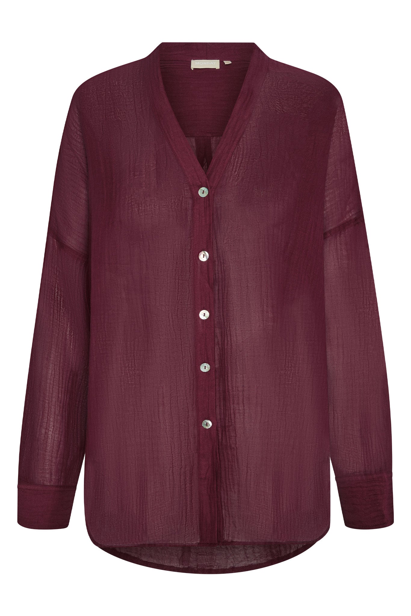 Barcelona Tunic - Fig Crinkle Linen