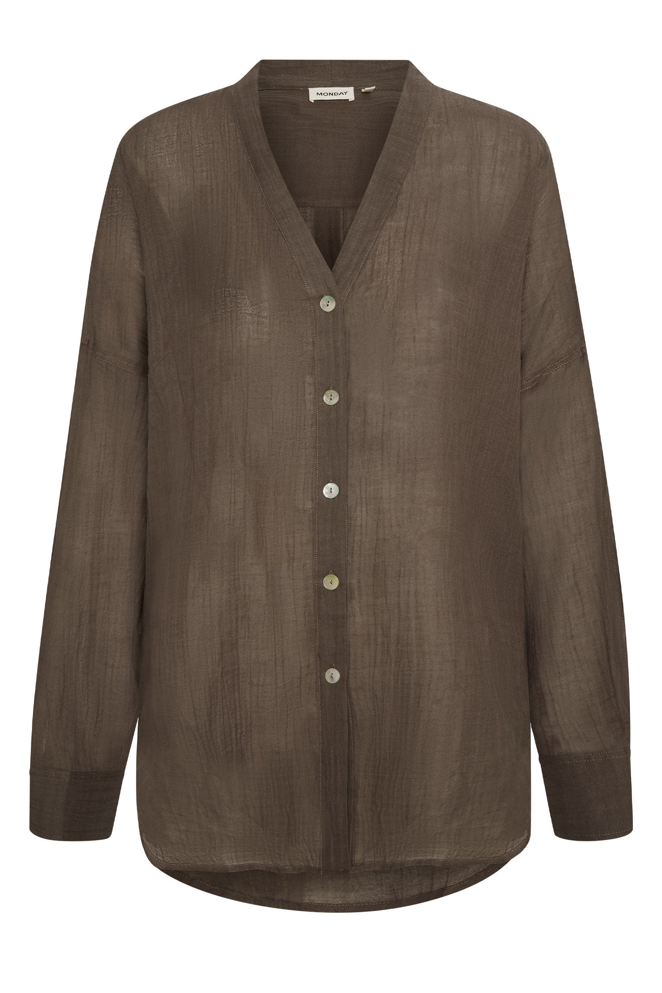 Barcelona Tunic - Stone Crinkle Linen