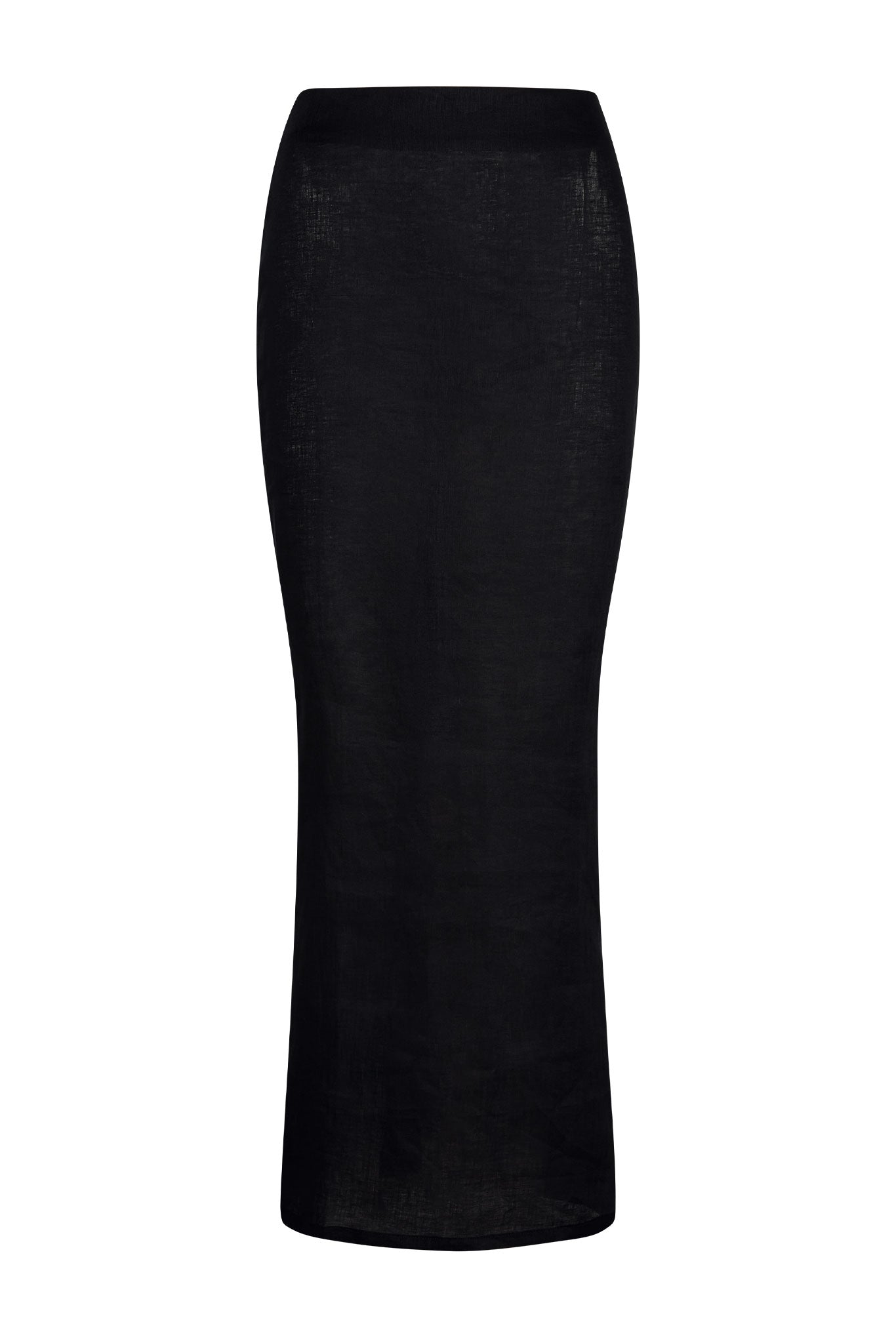 Fontelina Linen Skirt - Black Linen