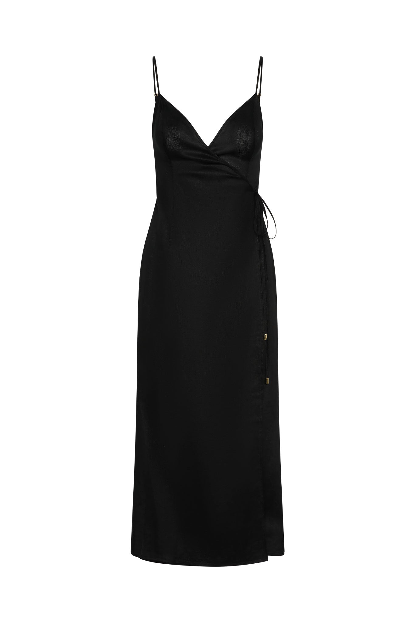 Levanzo Dress - Black Linen