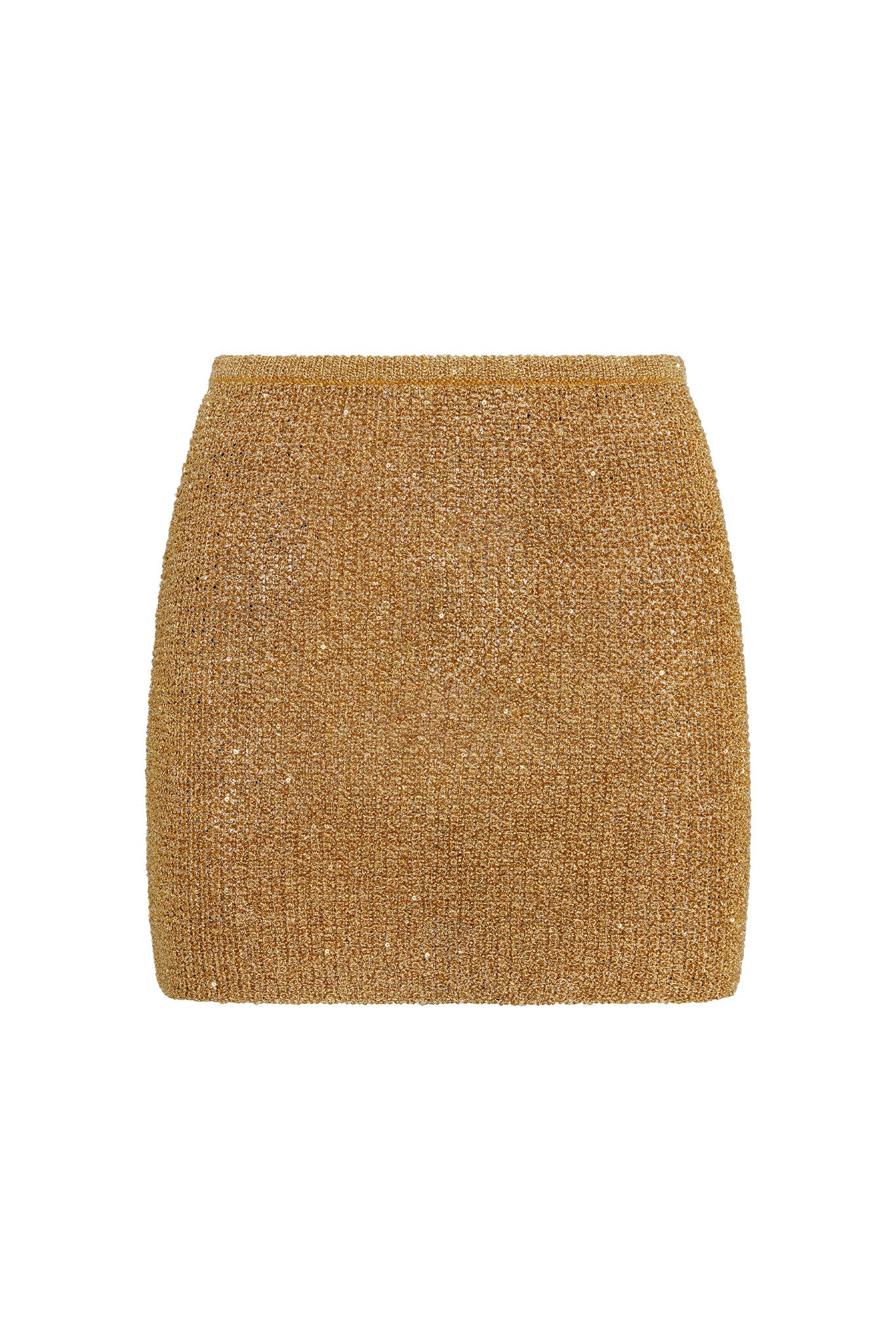 Cartagena Micro Skirt - Antique Gold Sequin Knit