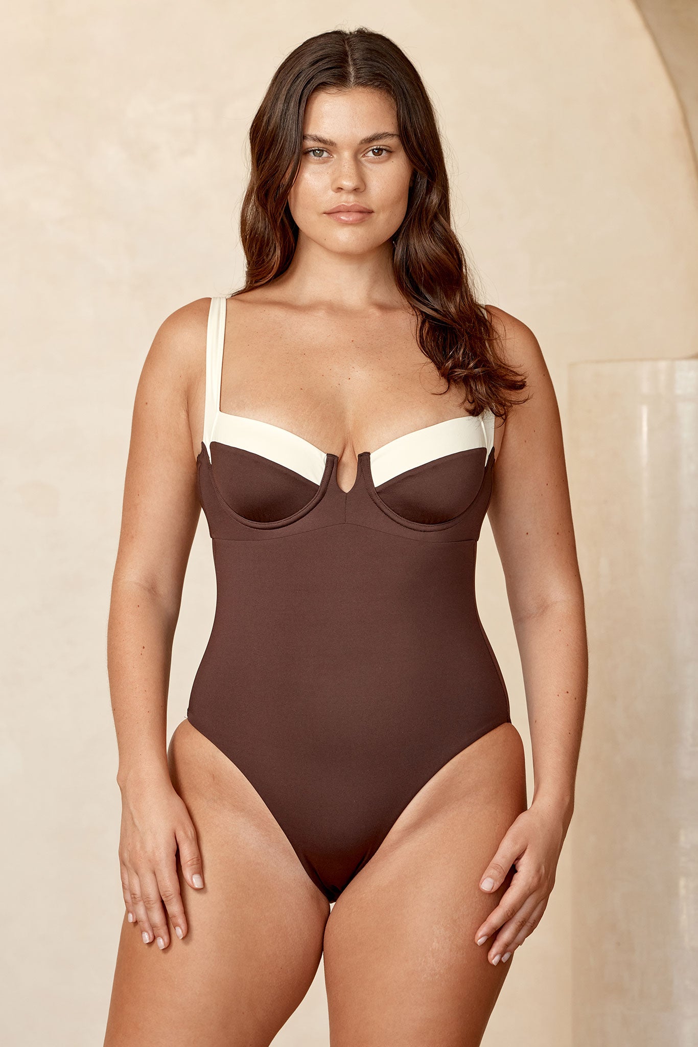 Clovelly One Piece - Espresso/Ivory - Image 5