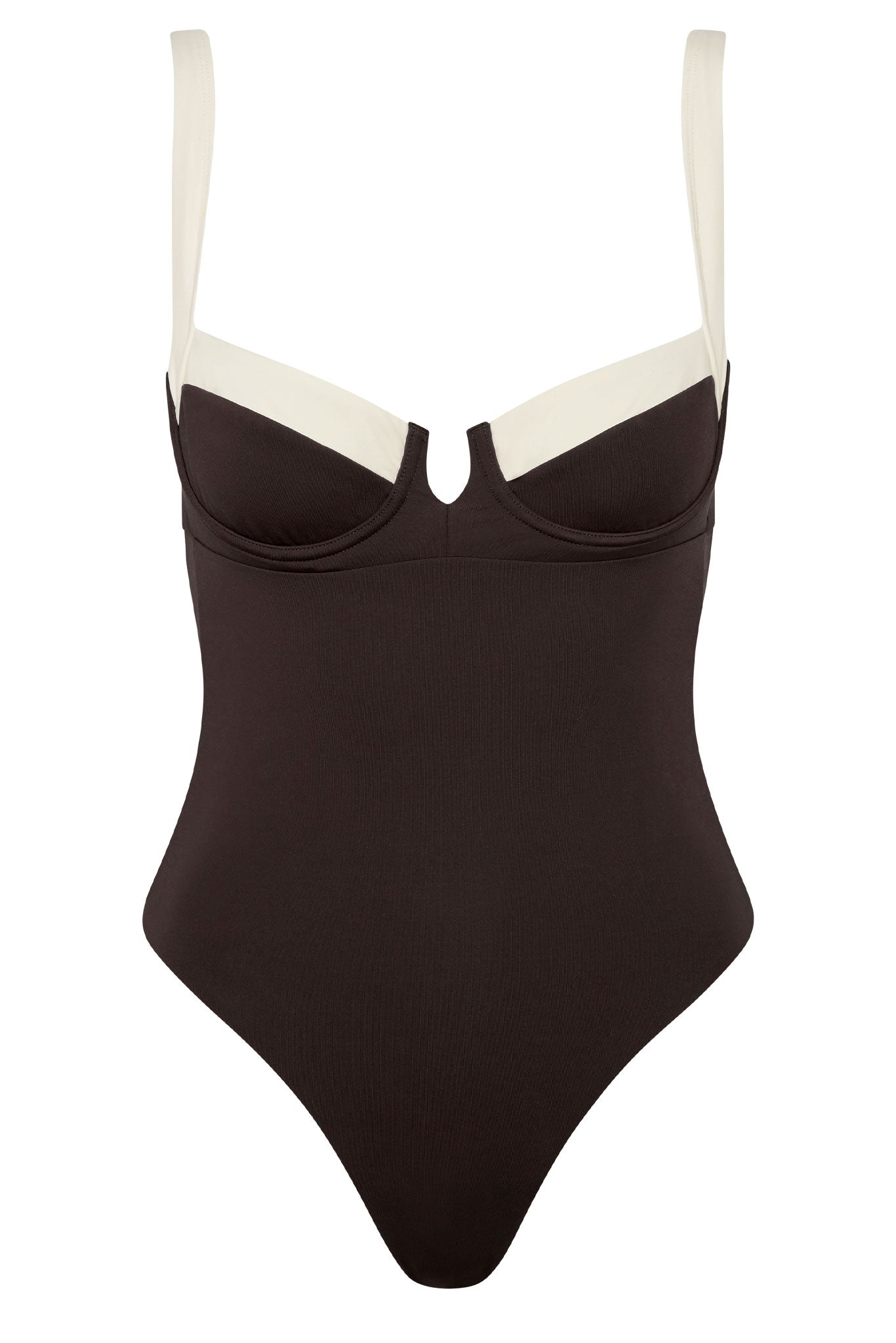 Clovelly One Piece - Espresso/Ivory