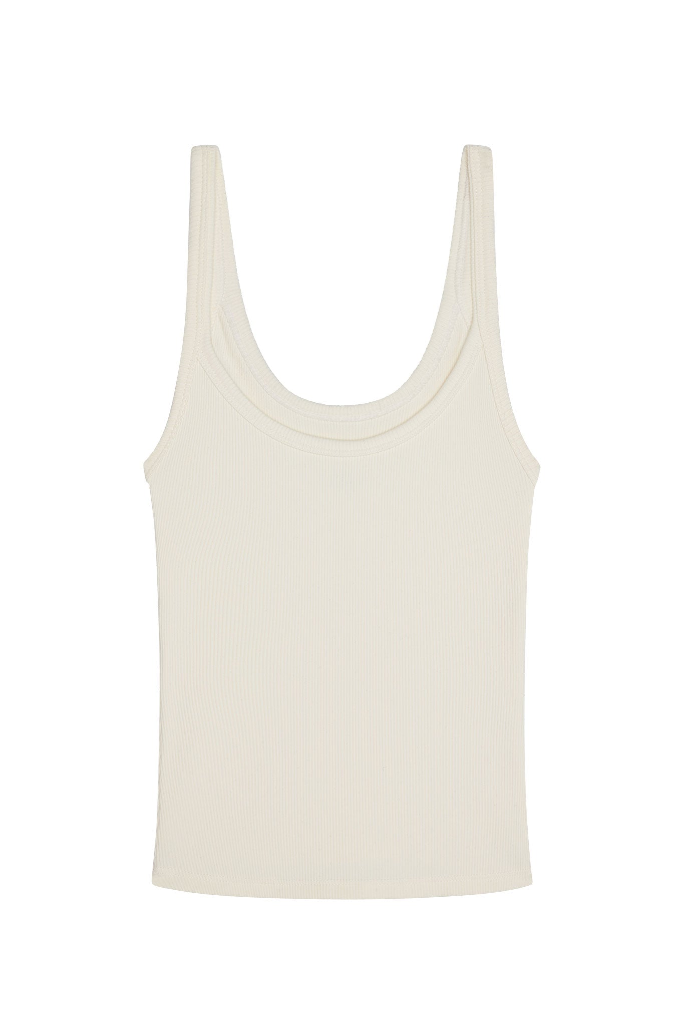 Devin Tank Long Ivory Rib