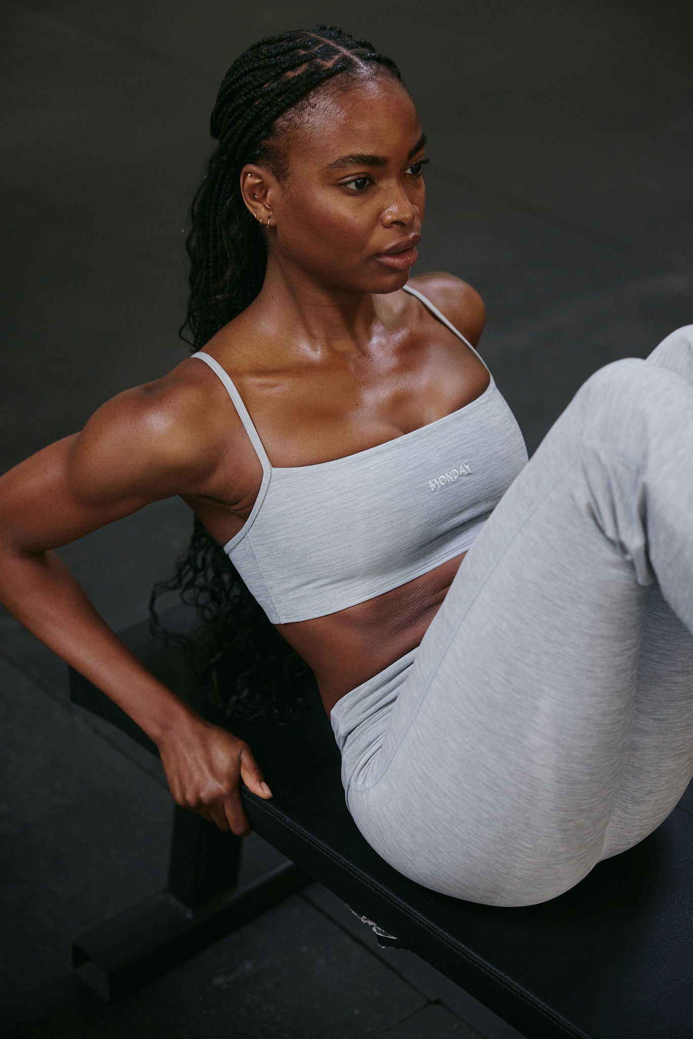 Alternative view of Olympic Bra   Heather Grey