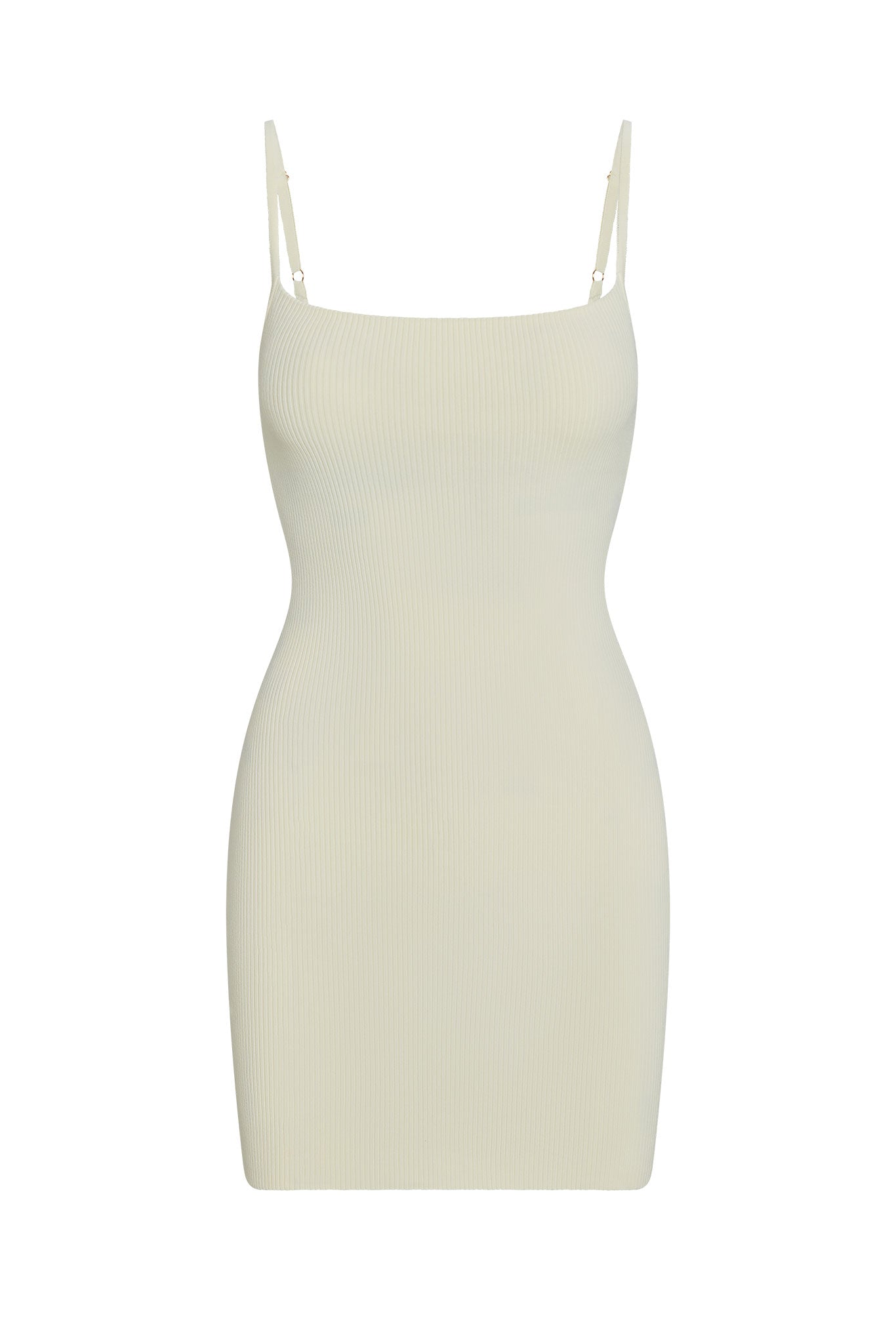 Provence Mini Dress - Ivory Knit Rib