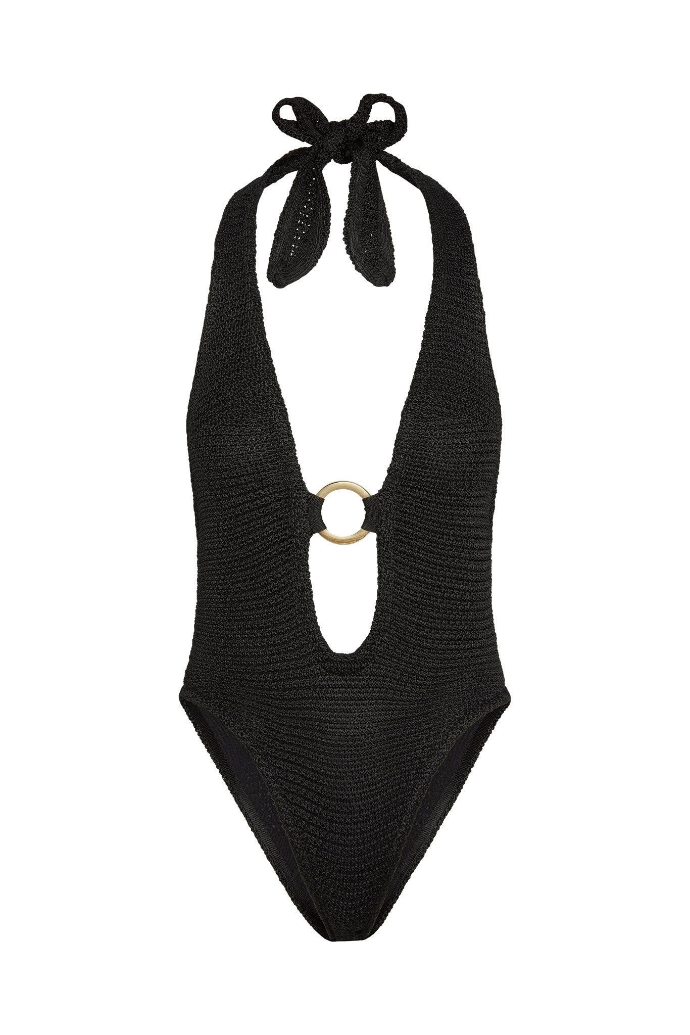 Black Shiny Treble Knit / P