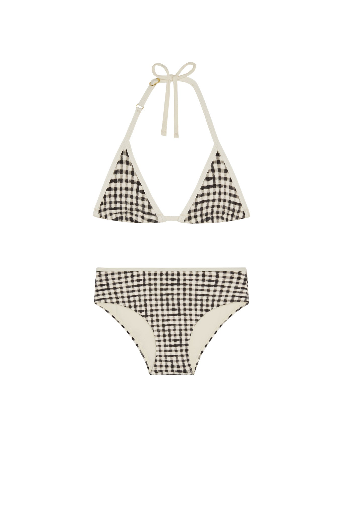 Palma Top & Seychelles Bottom Set - Black Gingham